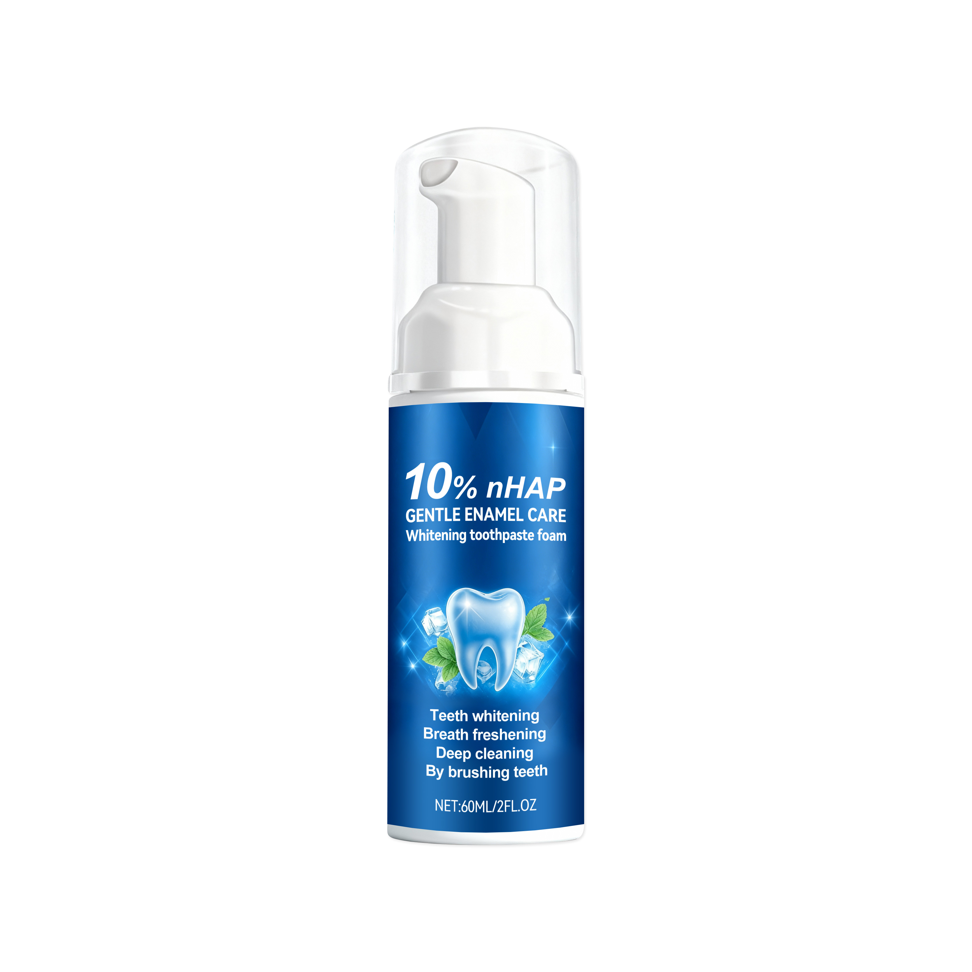 Whitening Dental Mousse Mild Ingredients Daily Cleaning Bright Teeth Portable Mint Scent Fresh Oral Care