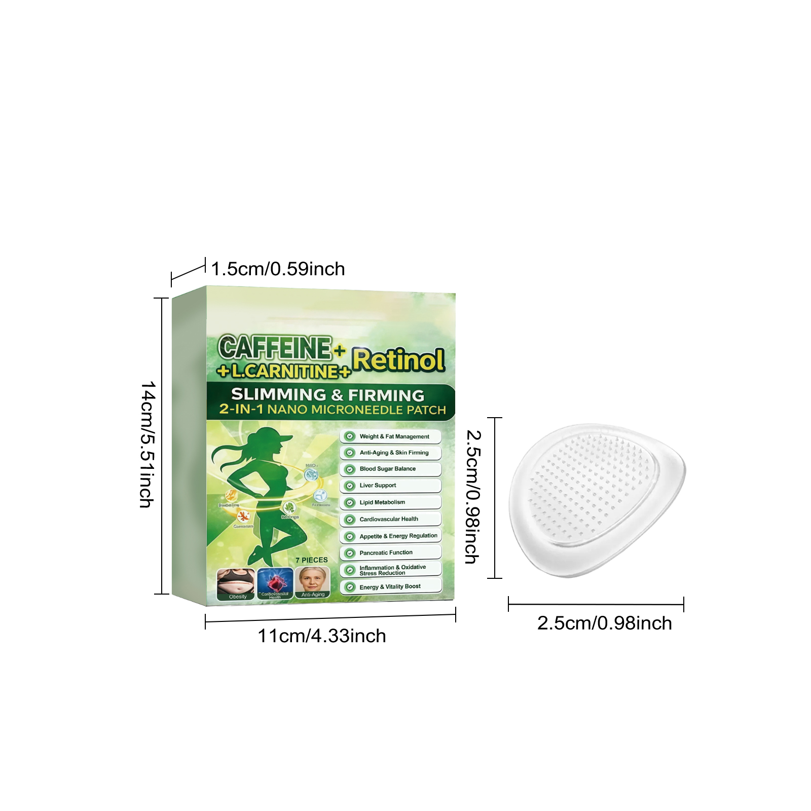 Body Shaping Microneedle Patch Thin Soft Skin-Friendly Breathable Fit Daily Activities Show Graceful Figure Lines