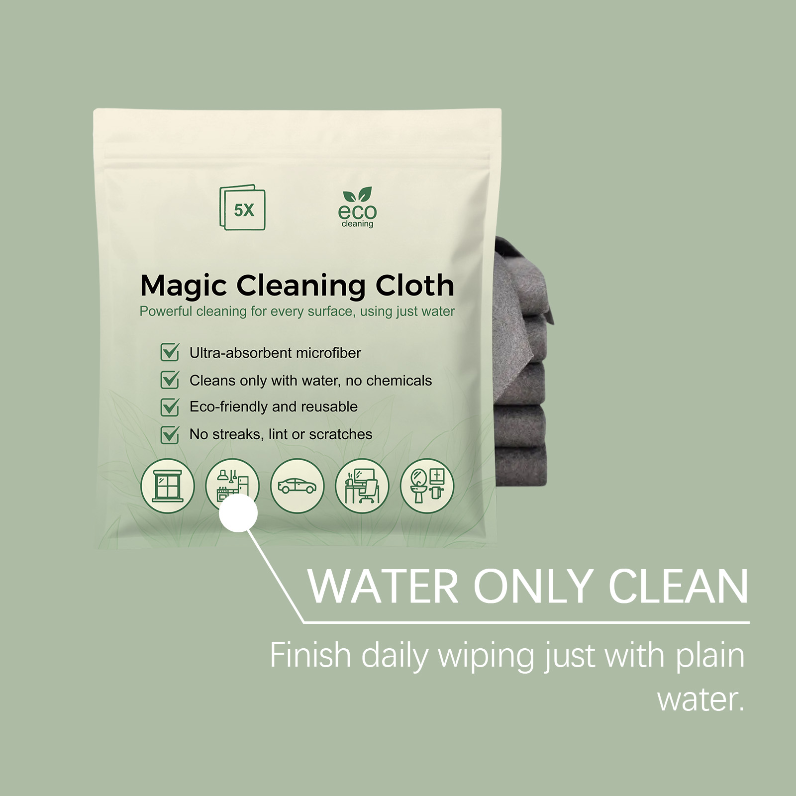 Magic Cleaning Cloth Daily Purification Remove Household Surface Oil Stain Dust Multi Purpose Dirt Water Stain Wiping Towel