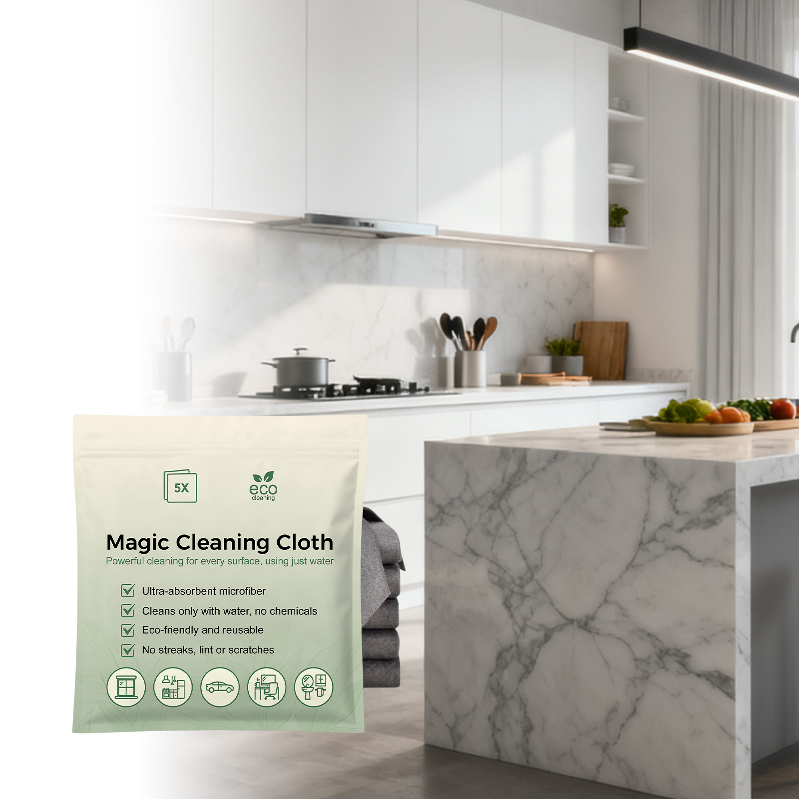 Magic Cleaning Cloth Daily Purification Remove Household Surface Oil Stain Dust Multi Purpose Dirt Water Stain Wiping Towel