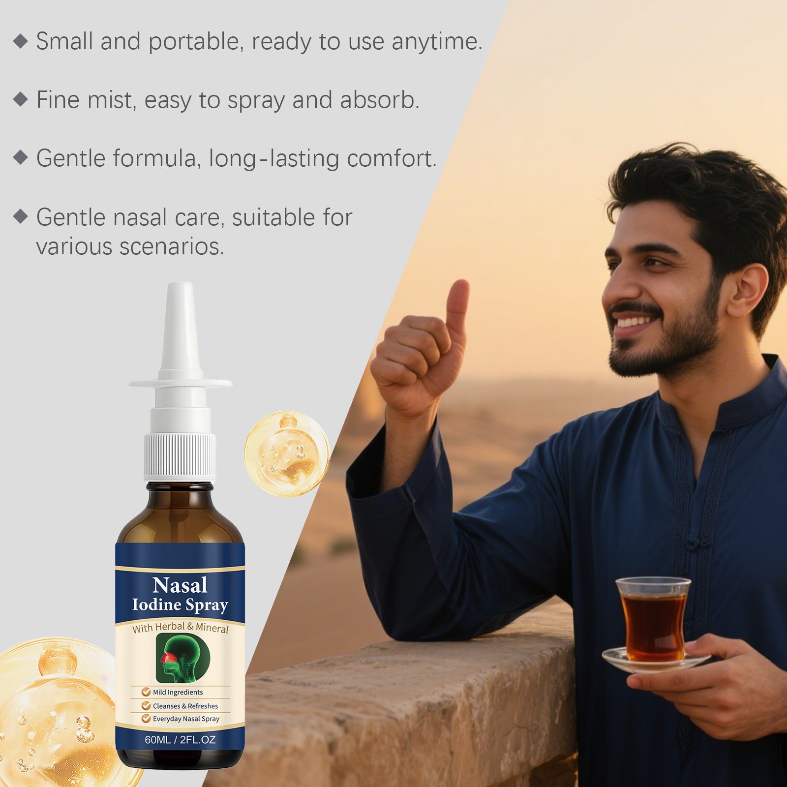 Nasal Comfort Spray Gentle Clean Nasal Interior Cozy Care Moist Smooth Breath Daily Portable Pack