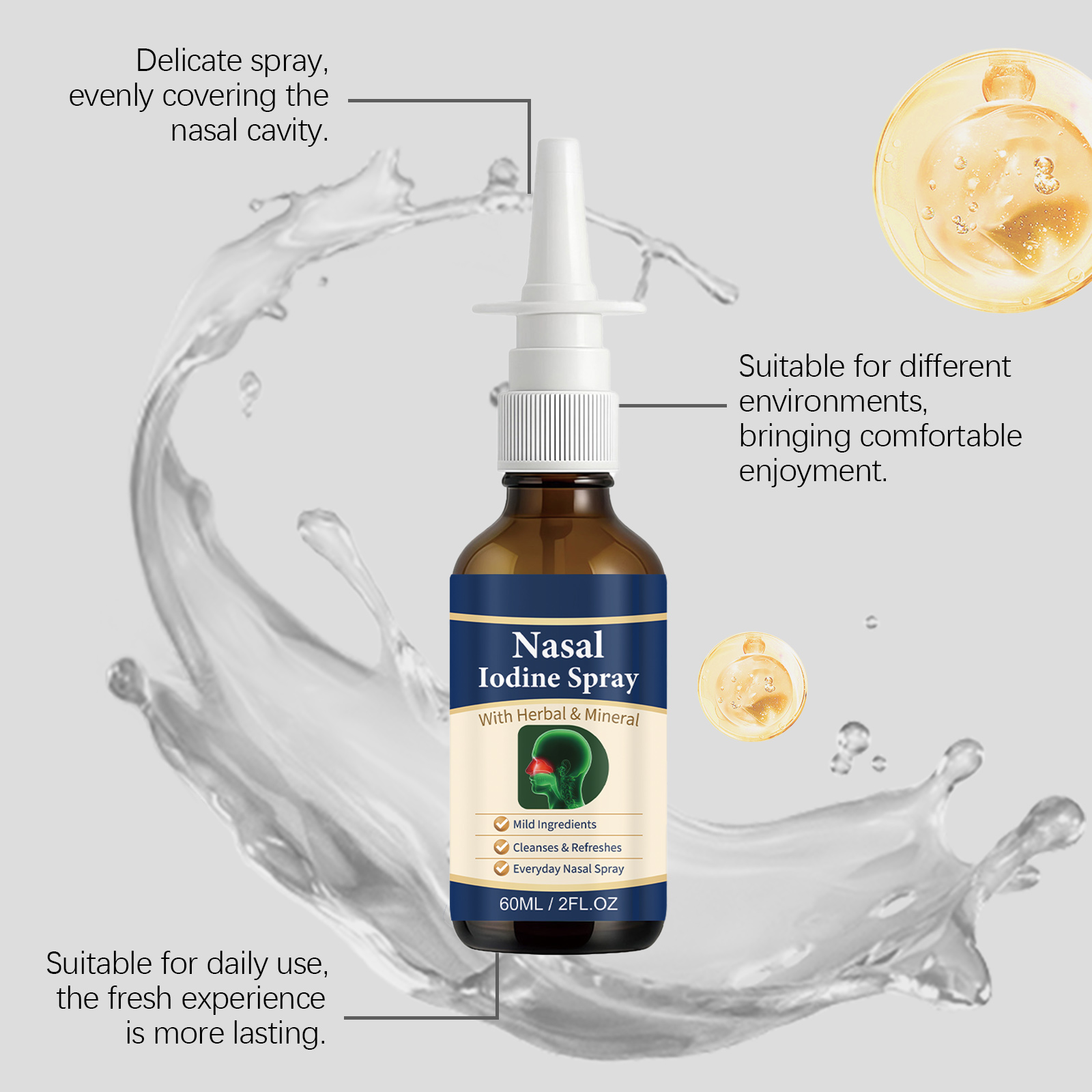 Nasal Comfort Spray Gentle Clean Nasal Interior Cozy Care Moist Smooth Breath Daily Portable Pack