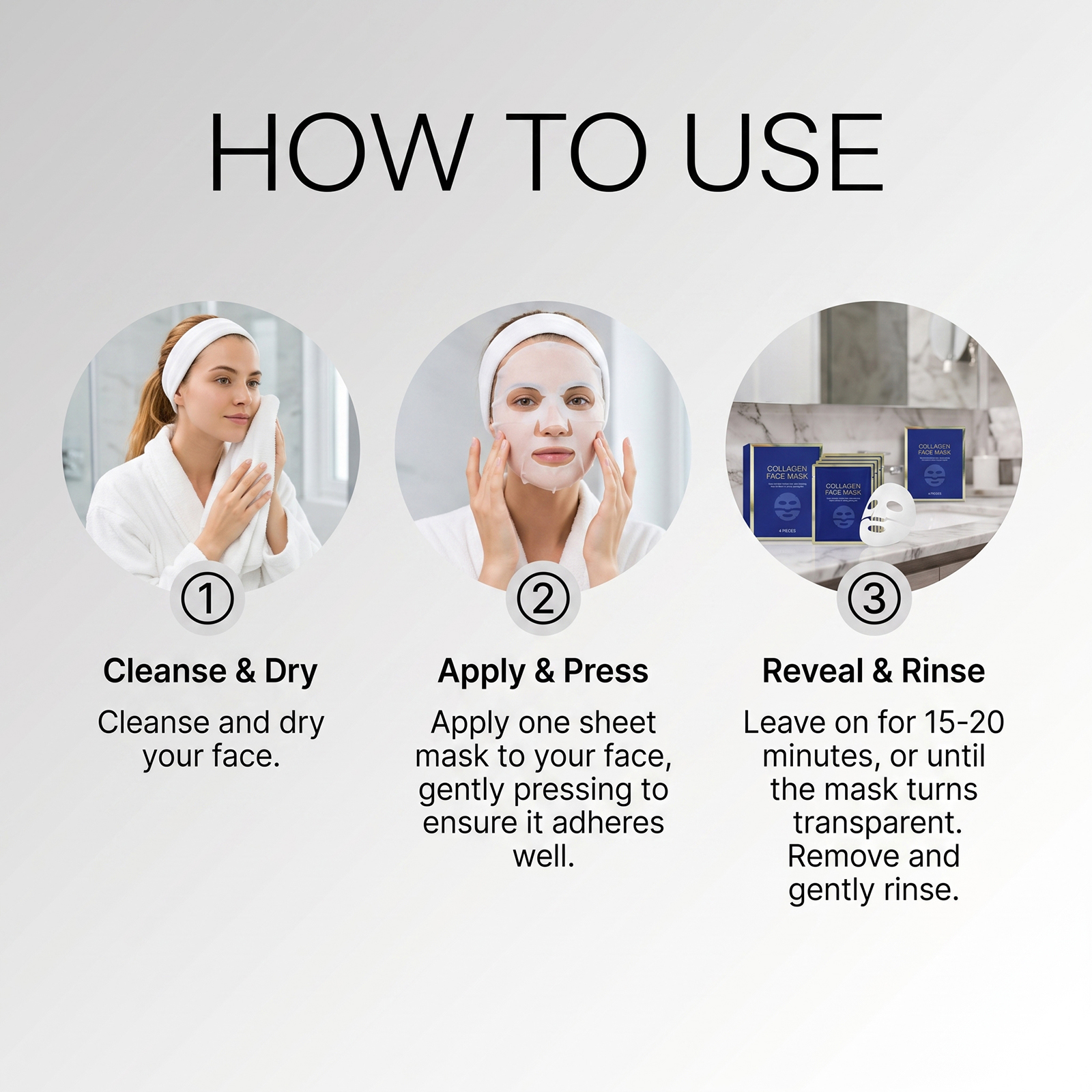 Collagen Moisturizing Facial Mask Refreshing Absorbable Brightening Hydrating Portable Skin Care For Facial Skin