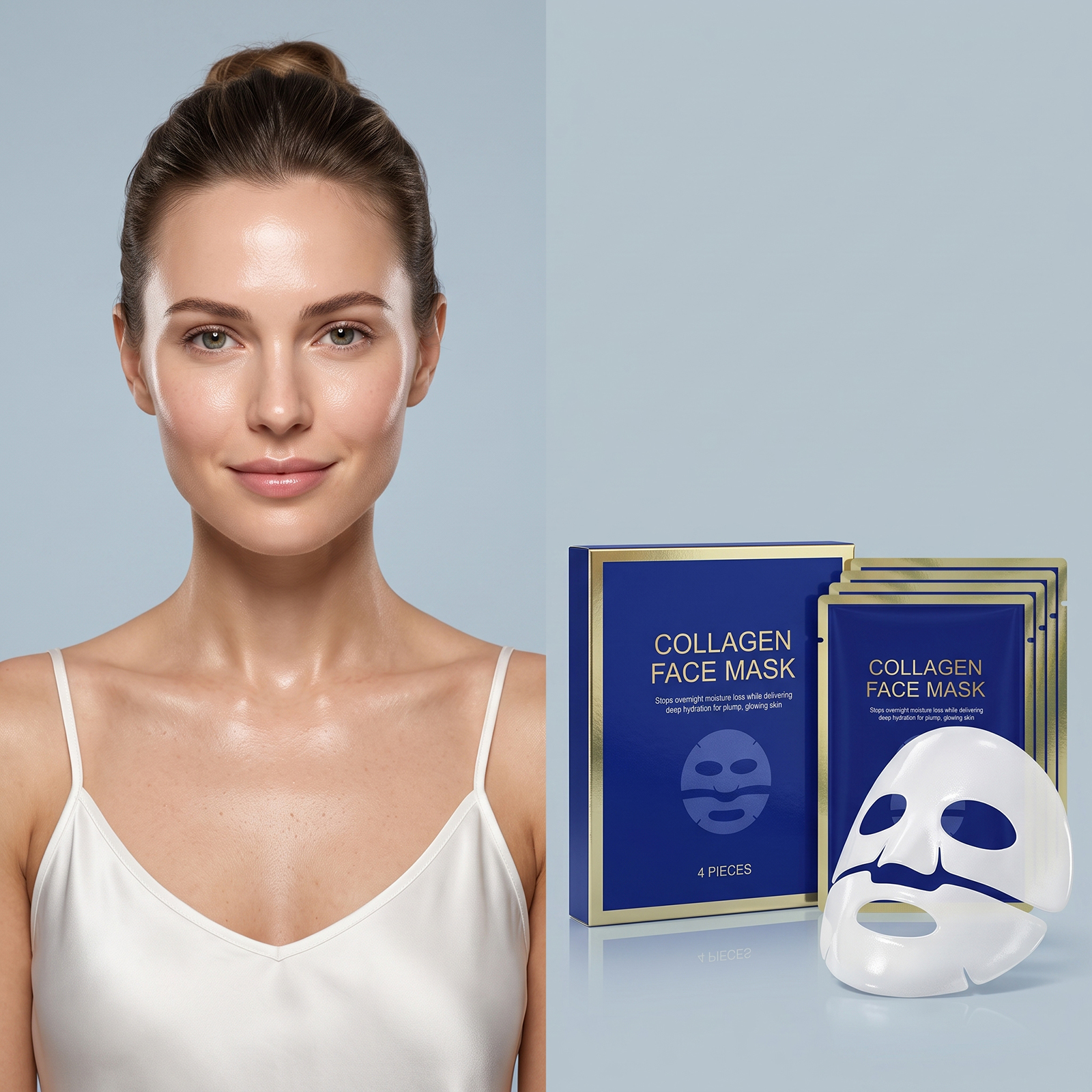 Collagen Moisturizing Facial Mask Refreshing Absorbable Brightening Hydrating Portable Skin Care For Facial Skin