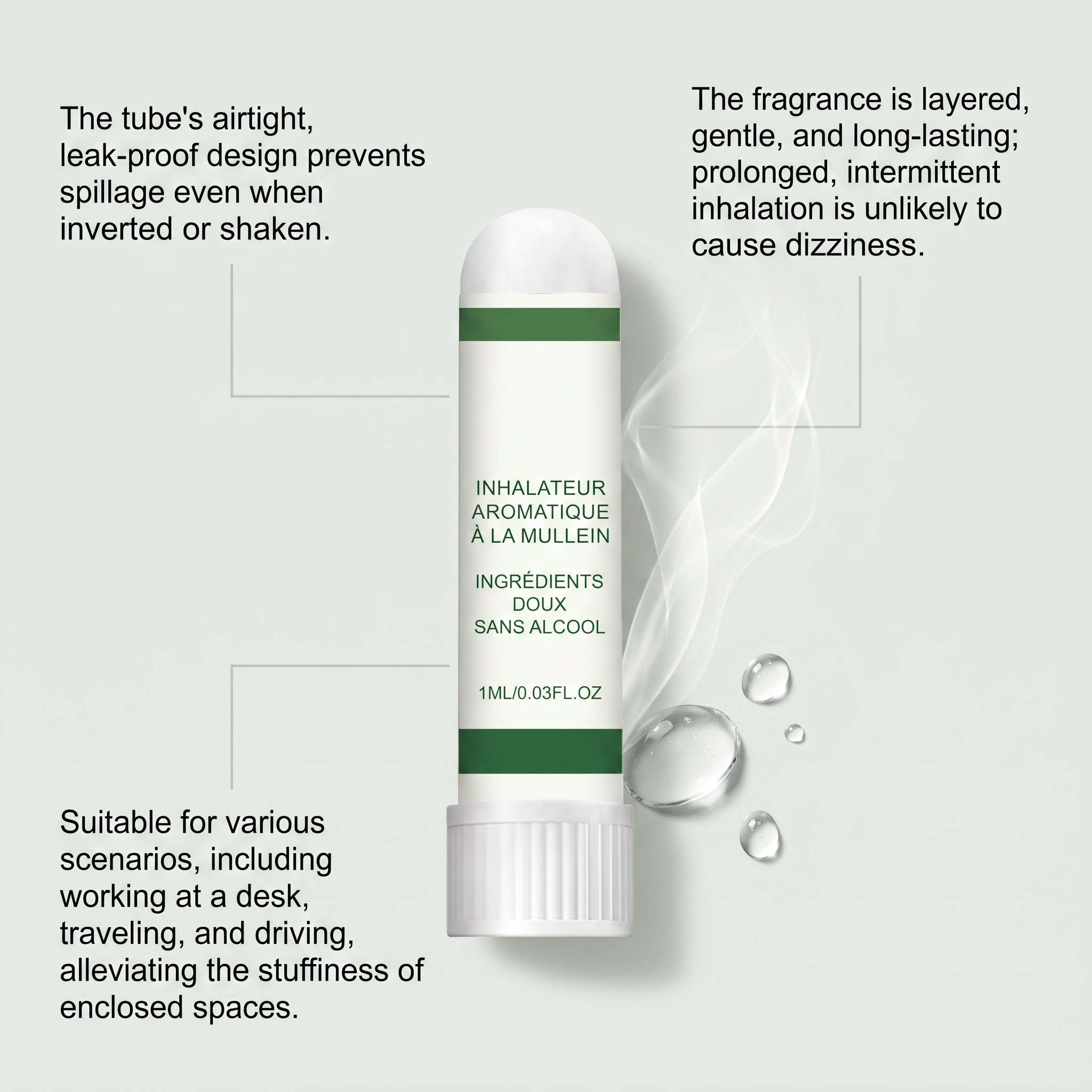 Body Care Inhalation Stick Mild Ingredients Moisturizing Nose Comfort Refreshing Daily Portable Care Rod