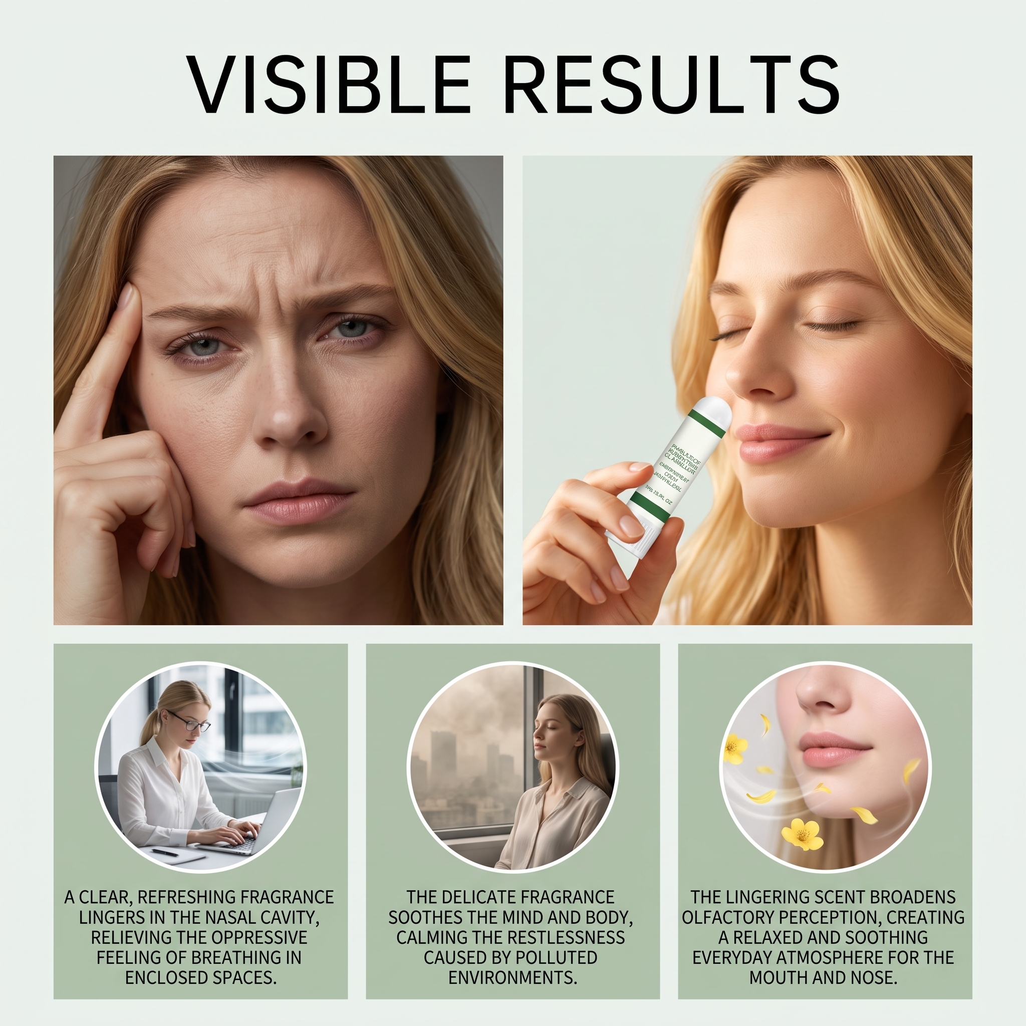 Body Care Inhalation Stick Mild Ingredients Moisturizing Nose Comfort Refreshing Daily Portable Care Rod