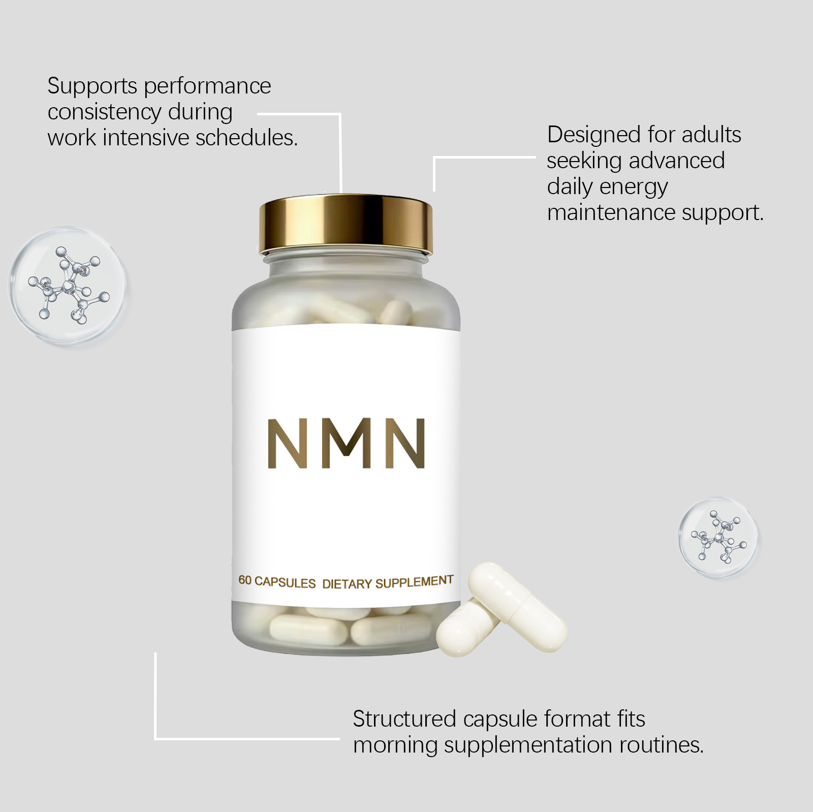 Nmn Capsules Full Age Group Supplement Daily Body Energy Support Balance Maintain Healthy Age Management Capsule