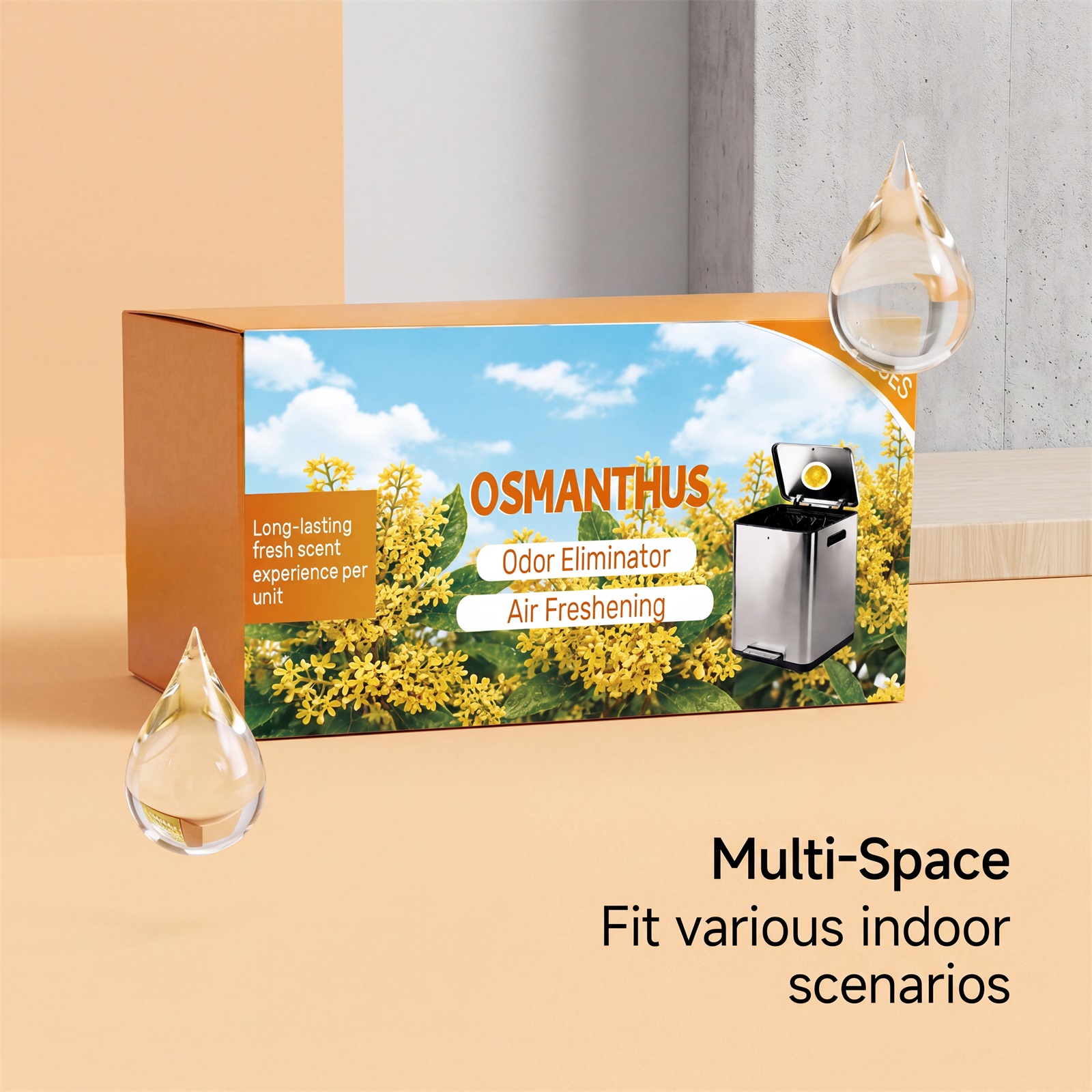 Garbage Can Deodorant Sweet Osmanthus Fragrance For Indoor Household Waste Storage Containers