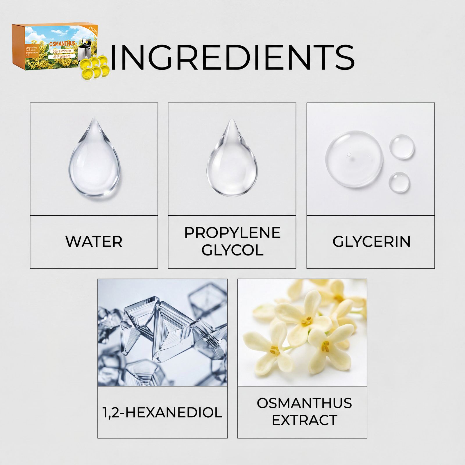 Garbage Can Deodorant Sweet Osmanthus Fragrance For Indoor Household Waste Storage Containers