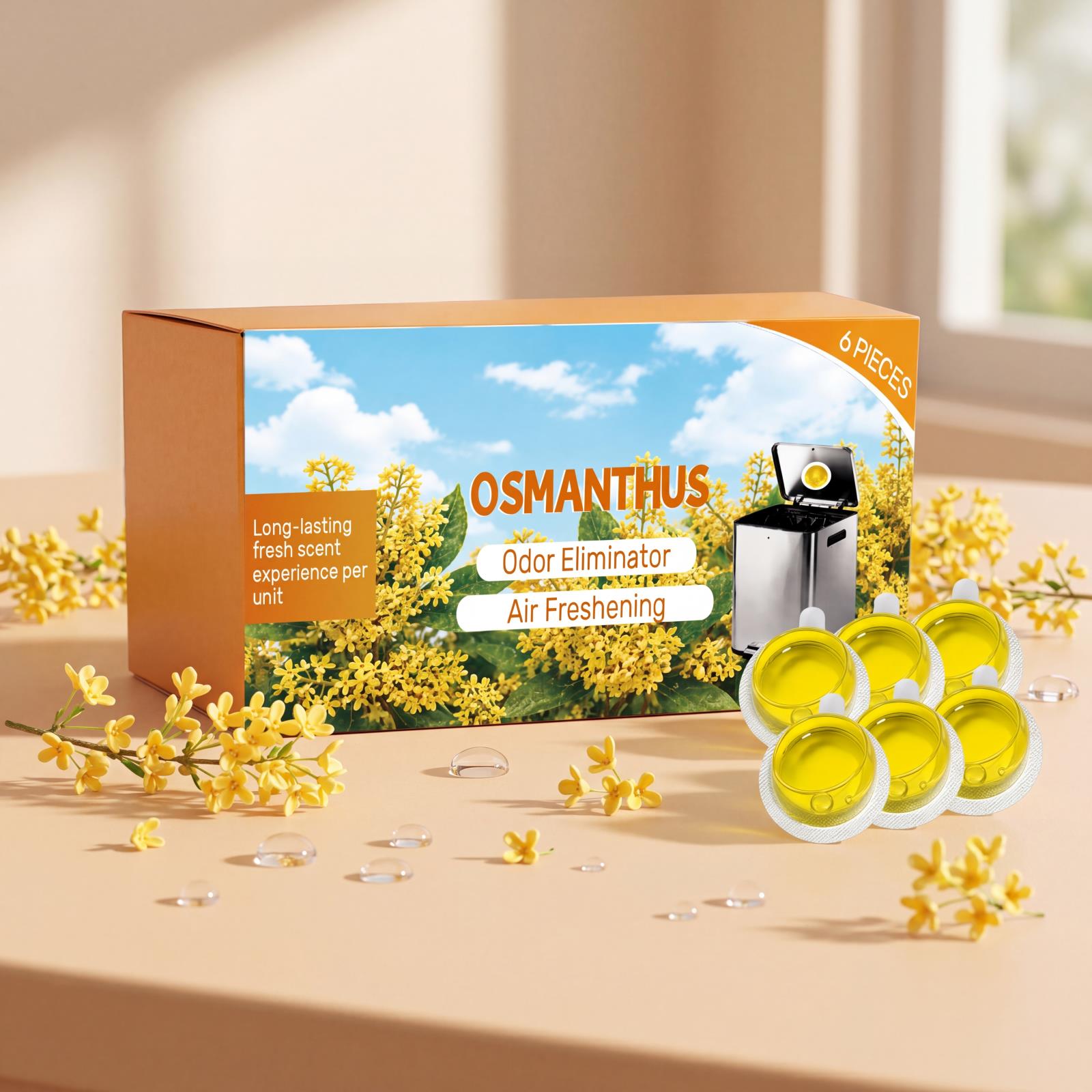 Garbage Can Deodorant Sweet Osmanthus Fragrance For Indoor Household Waste Storage Containers