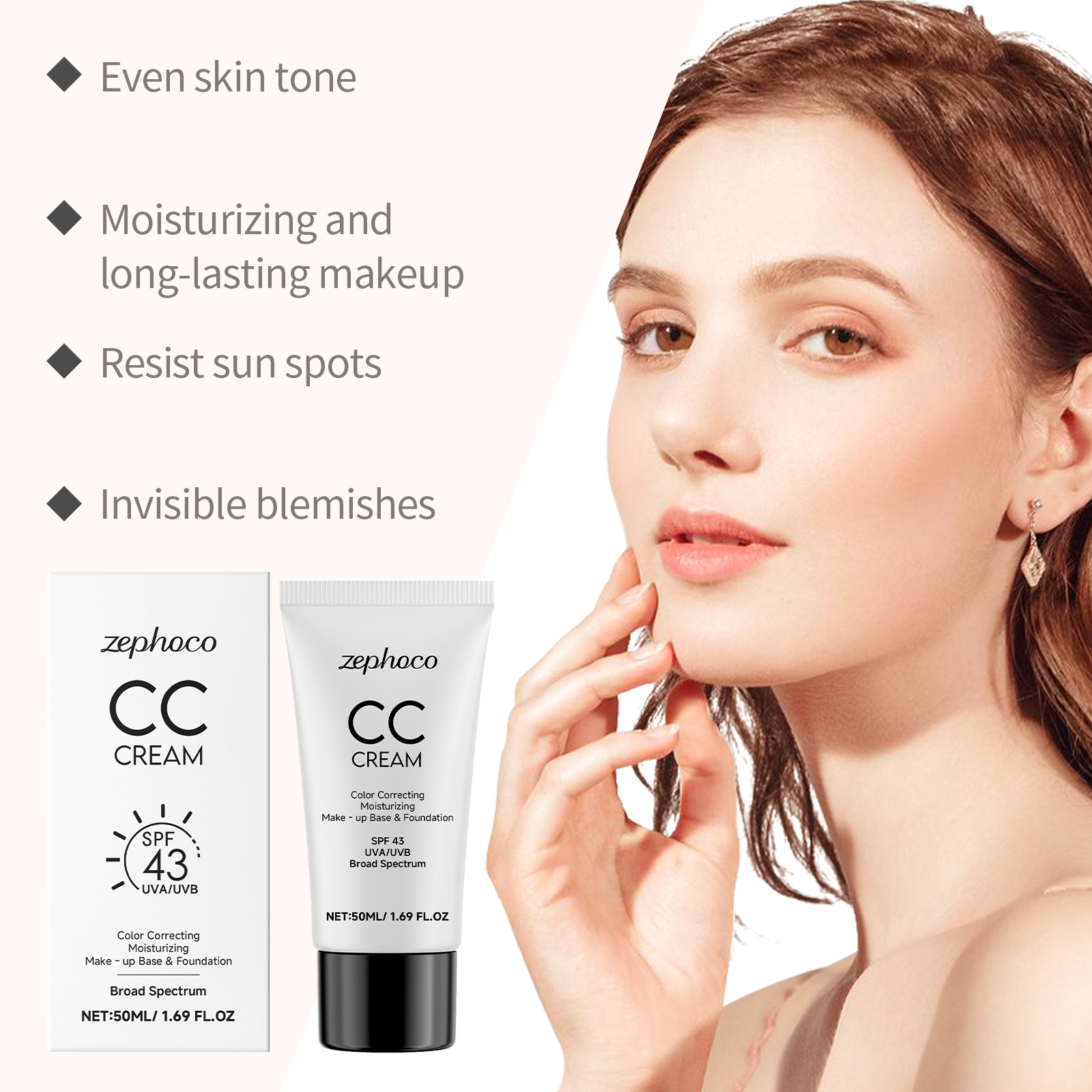 Protective Moisturizing Foundation Lightweight Hydrating Brightening Refreshing Watery Long Lasting Non Transfer Base