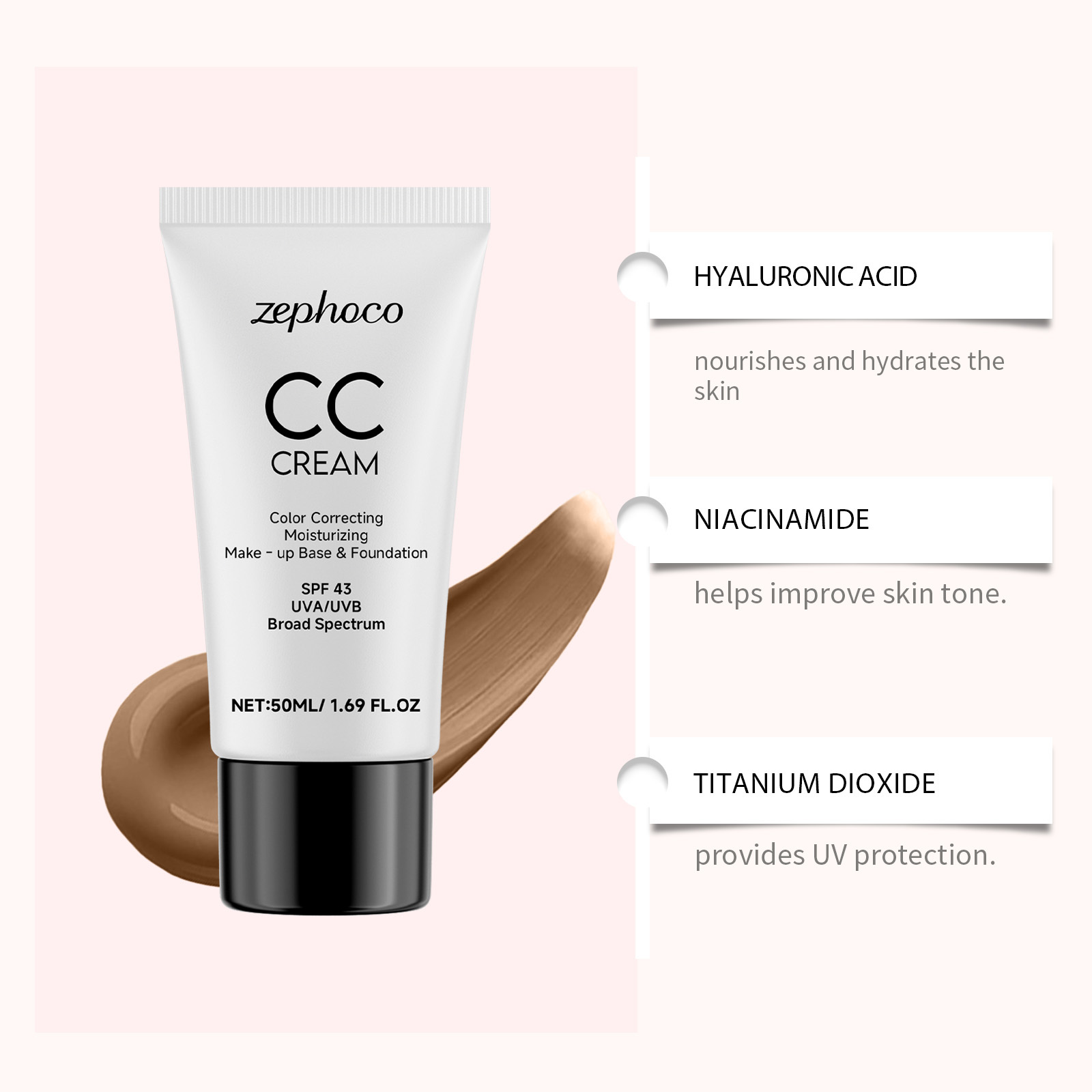 Protective Moisturizing Foundation Lightweight Hydrating Brightening Refreshing Watery Long Lasting Non Transfer Base
