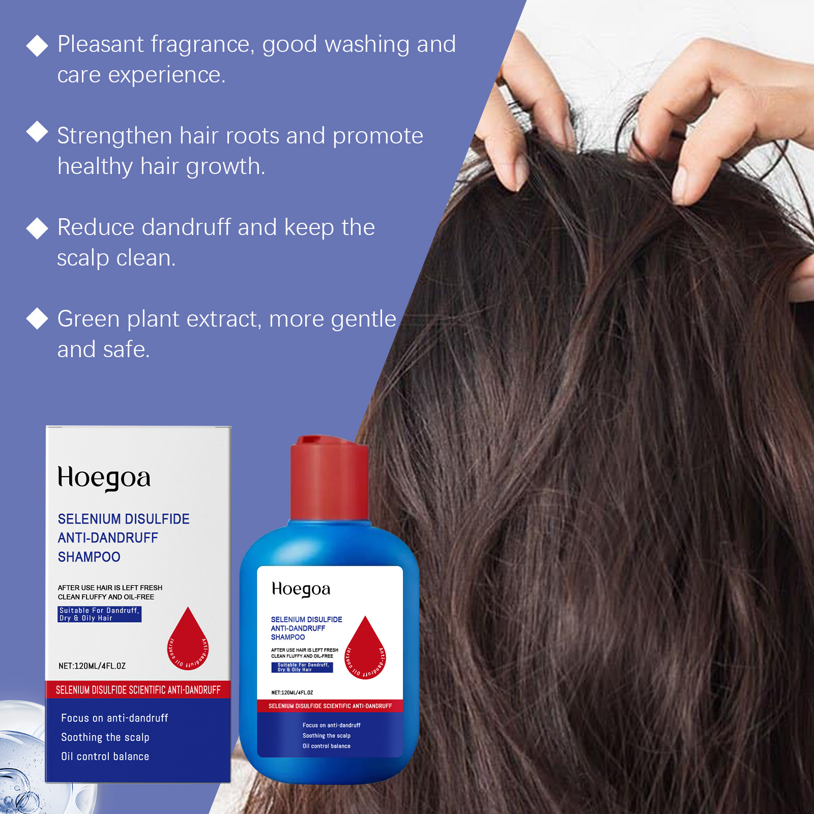 Selenium Sulfide Shampoo Deeply Cleanses Scalp Controls Oil Refreshes Moisturizes Hair Fluffy For Washing