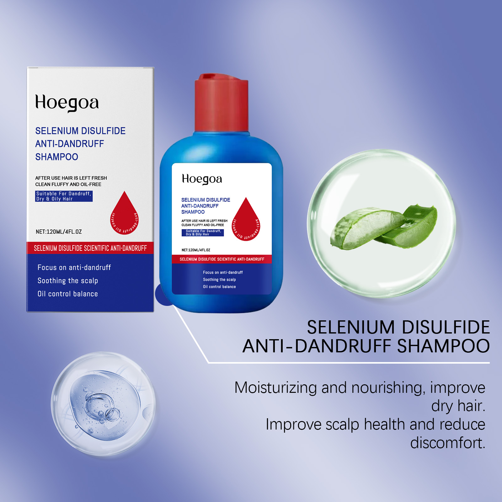 Selenium Sulfide Shampoo Deeply Cleanses Scalp Controls Oil Refreshes Moisturizes Hair Fluffy For Washing