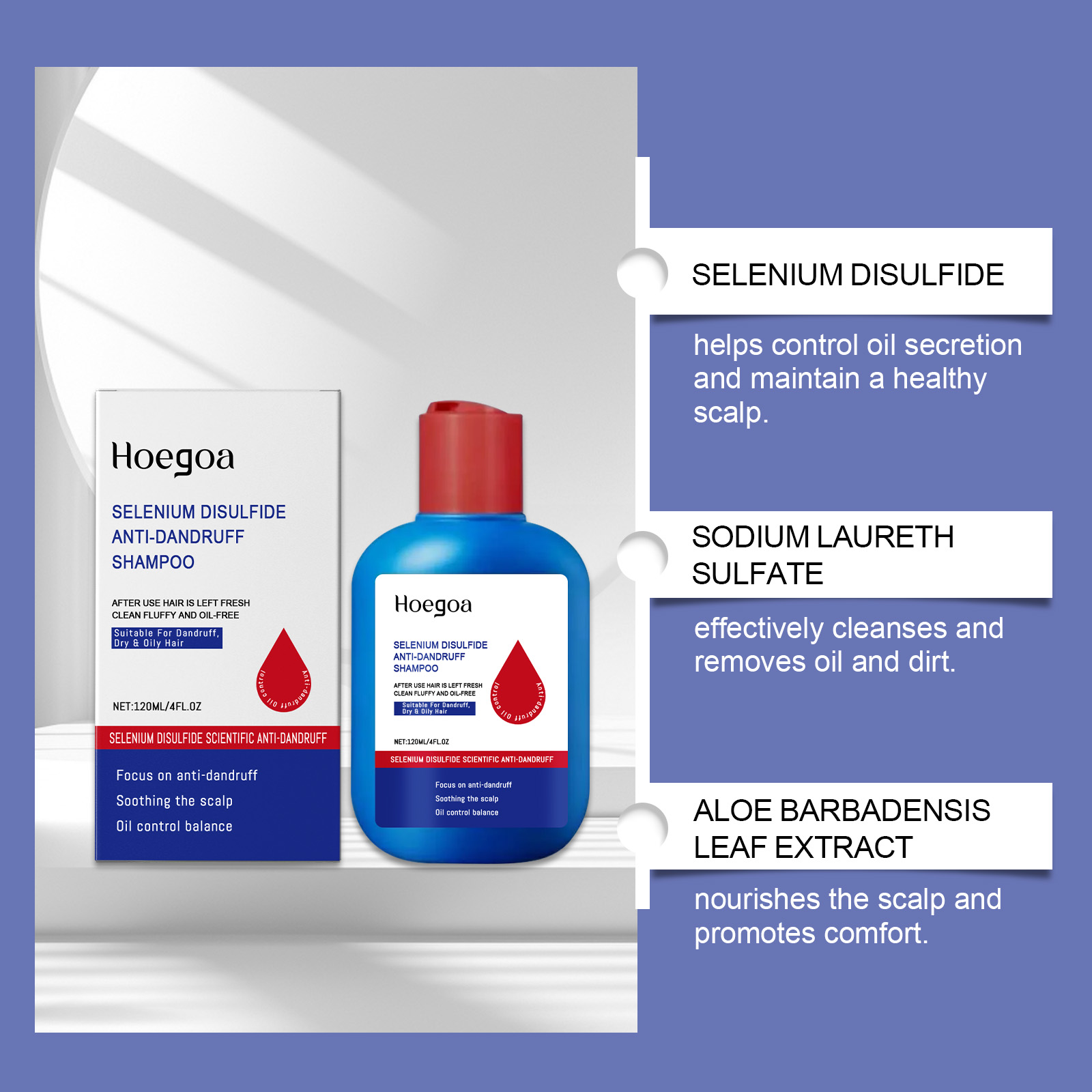 Selenium Sulfide Shampoo Deeply Cleanses Scalp Controls Oil Refreshes Moisturizes Hair Fluffy For Washing