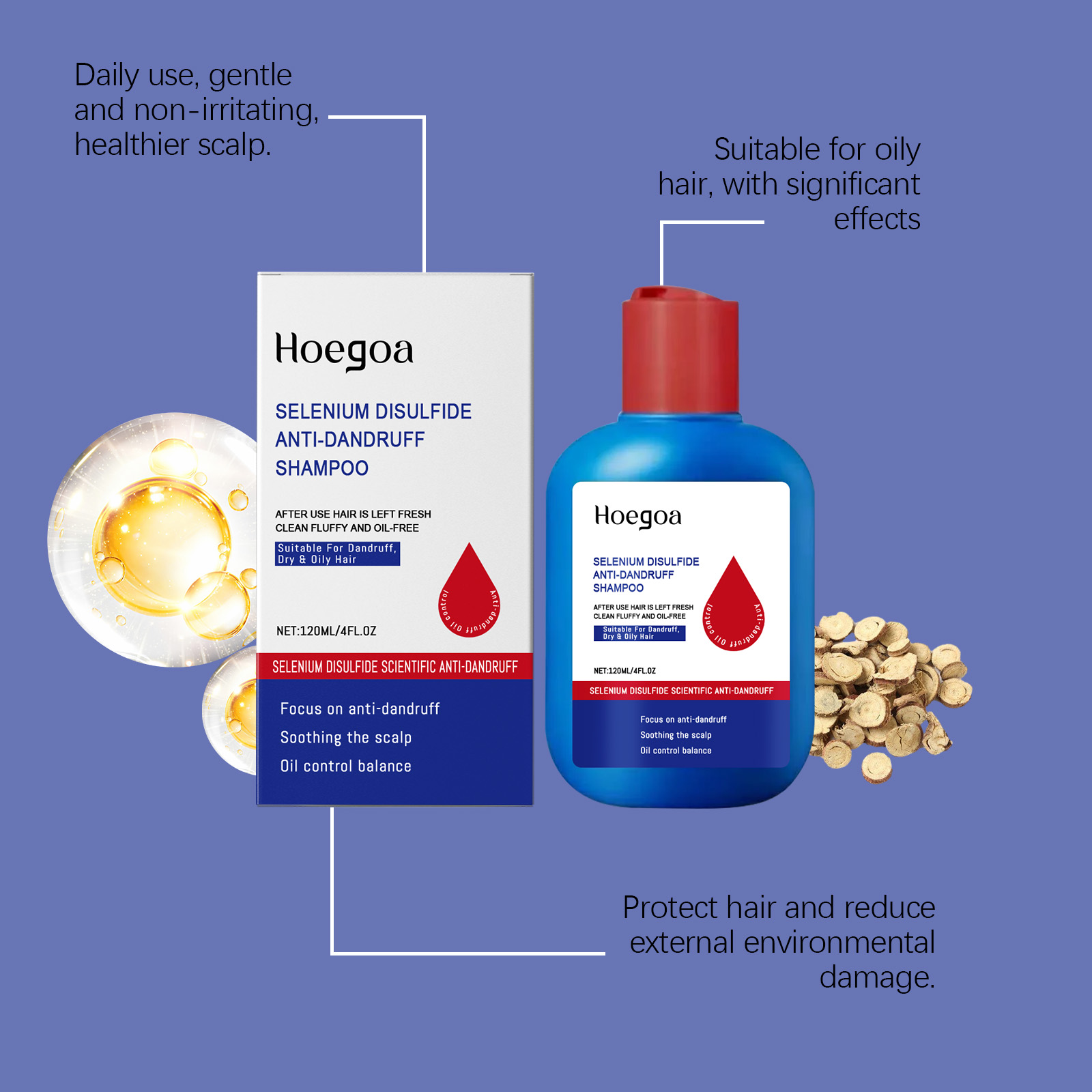 Selenium Sulfide Shampoo Deeply Cleanses Scalp Controls Oil Refreshes Moisturizes Hair Fluffy For Washing
