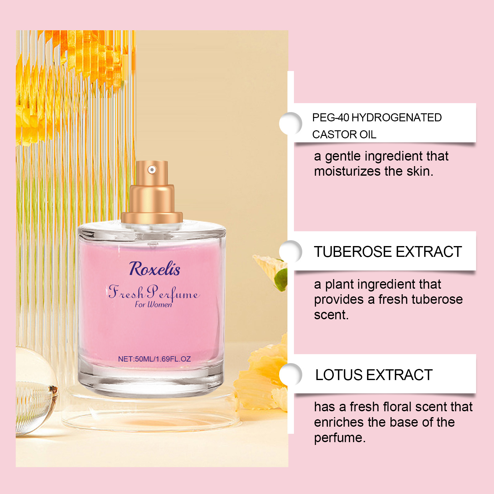 Tuberose Charm Perfume Fresh Fragrance Long Lasting Natural Delicate Scent Radiate Glamour Perfume