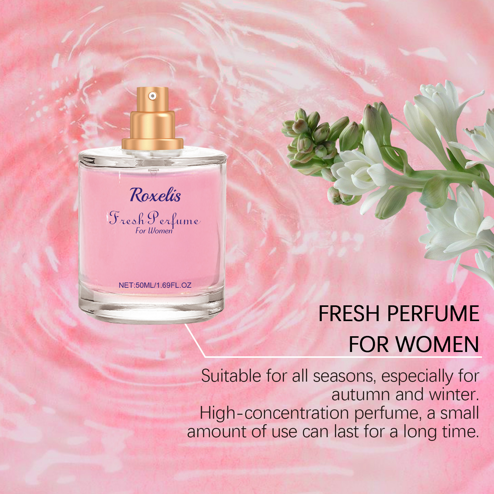 Tuberose Charm Perfume Fresh Fragrance Long Lasting Natural Delicate Scent Radiate Glamour Perfume