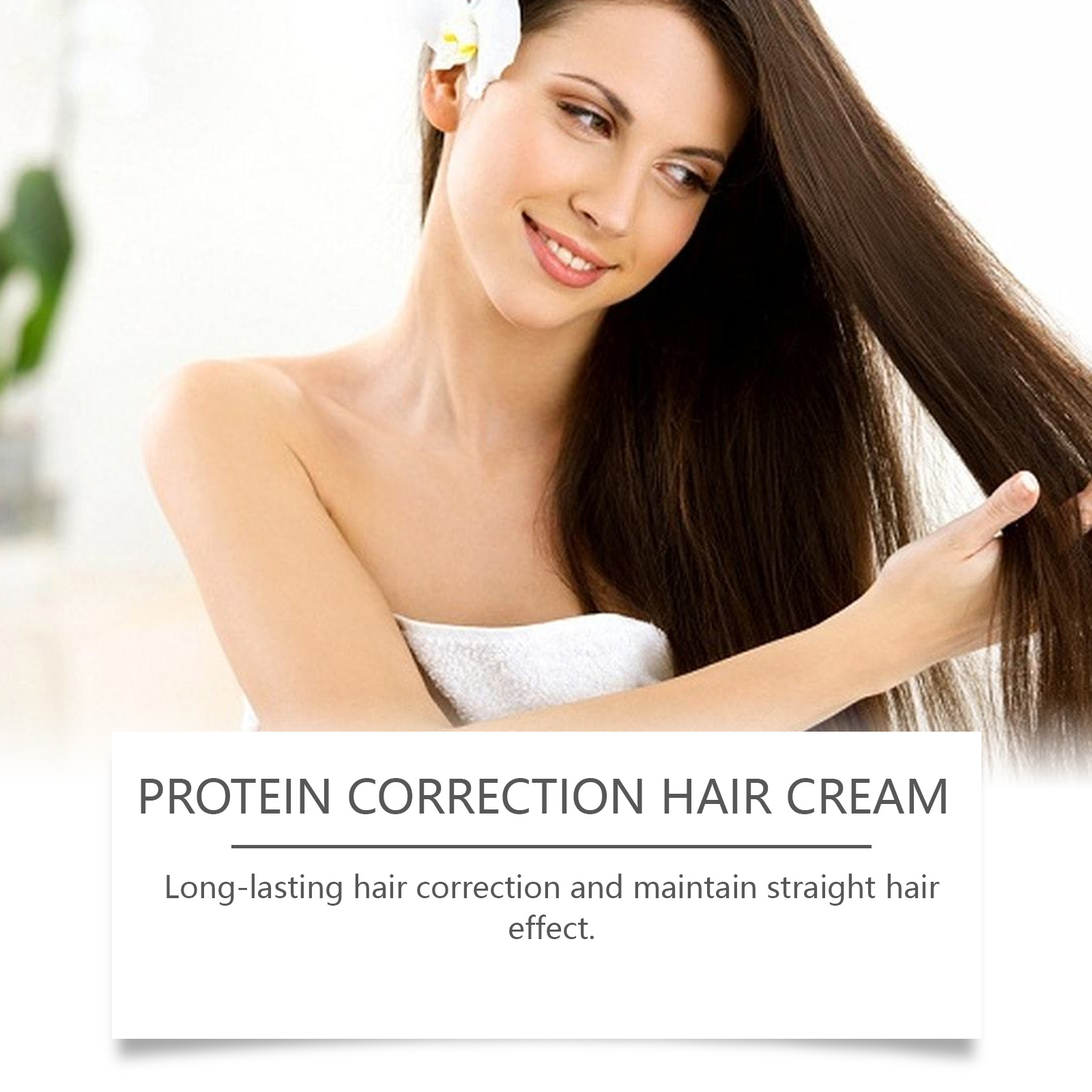 Protein Hair Straightening Cream Moisturizing Nourishing Anti Frizz Smoothing Hair Care Repair Hair Quality No Straightening Required