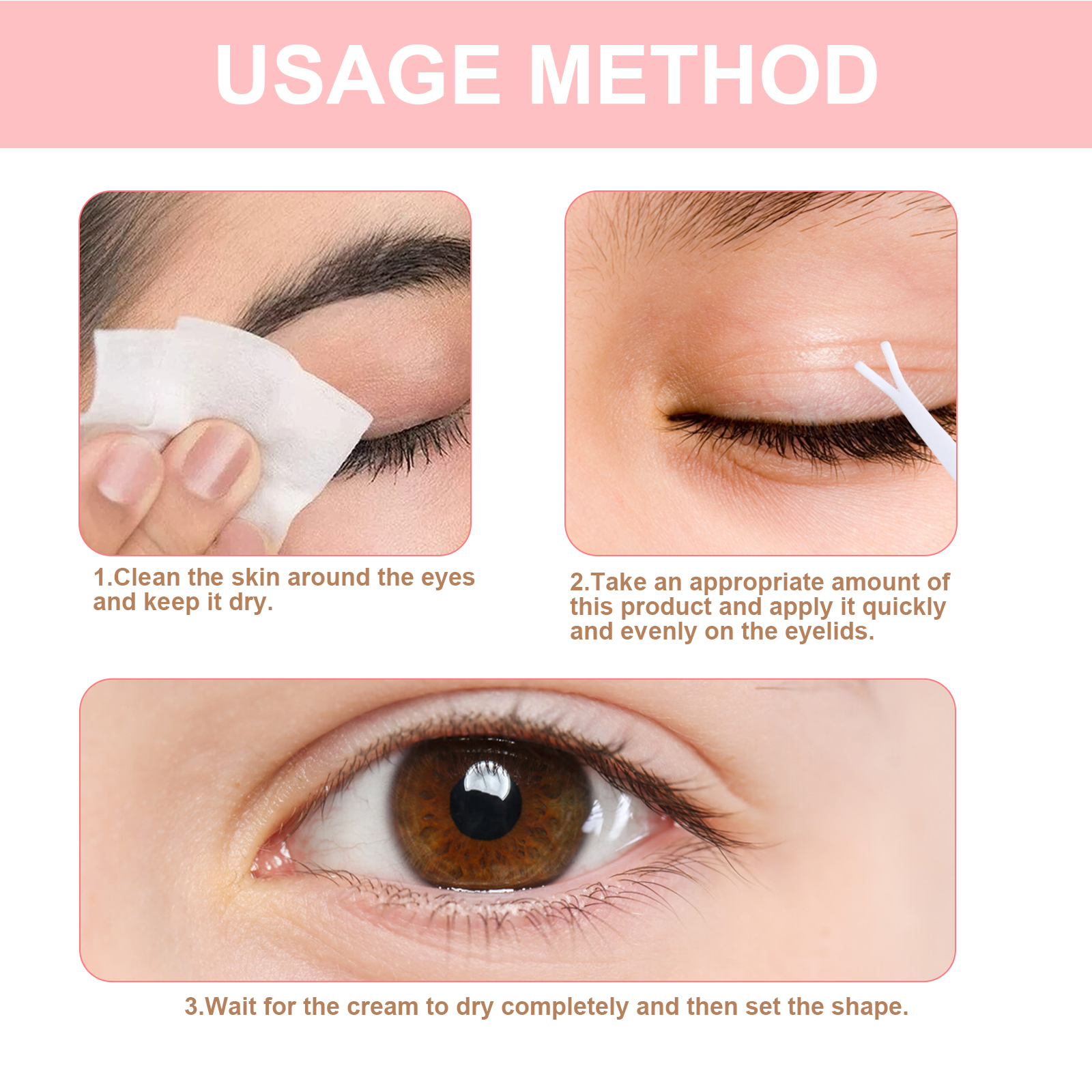 Eyelid Firming Cream Natural Invisible Double Eyelid Shaping For Hooded Eyes Daily Beauty Makeup Tool