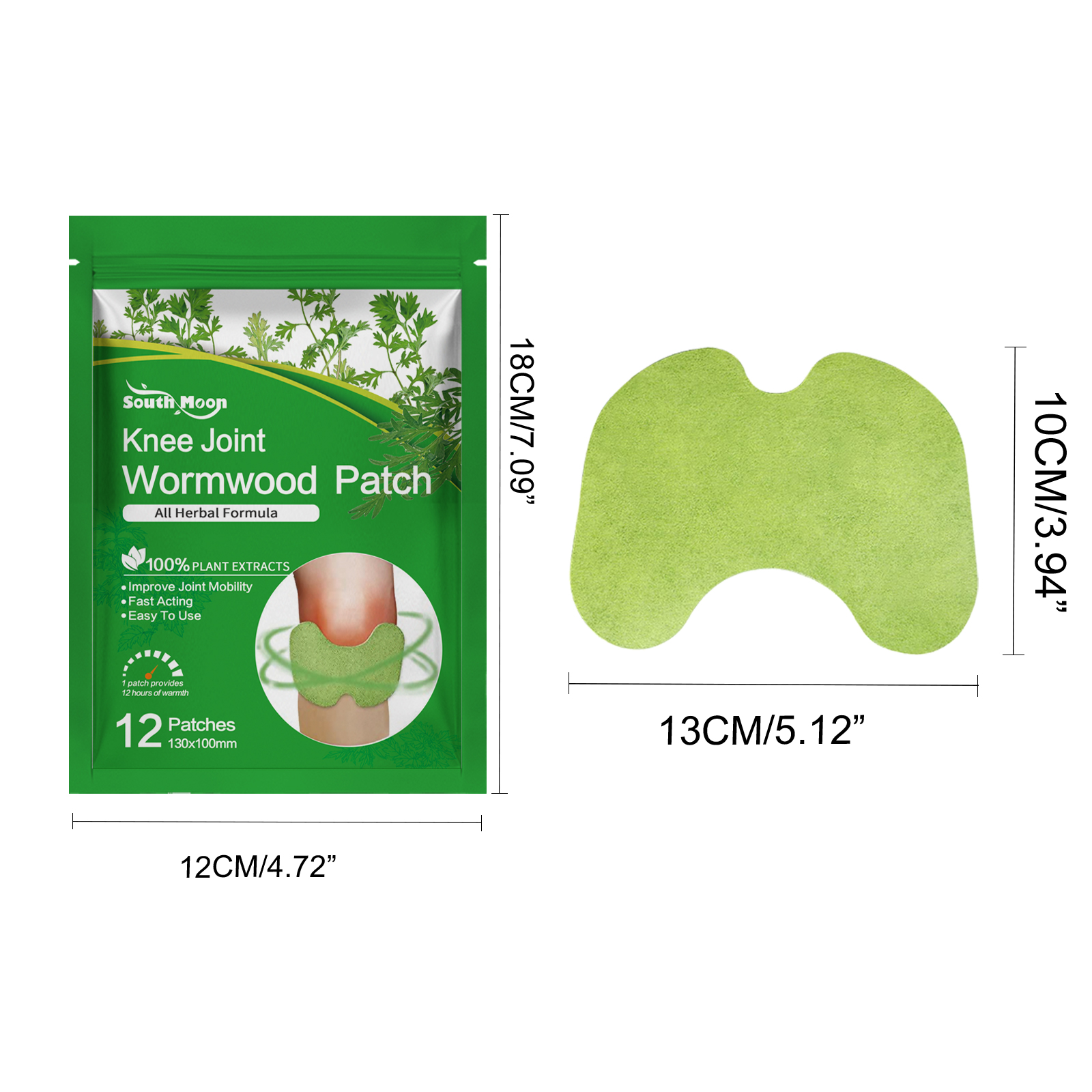 Mugwort Knee Patch Joint Care For Knee Elbow Shoulder Daily External Use Comfort Patch