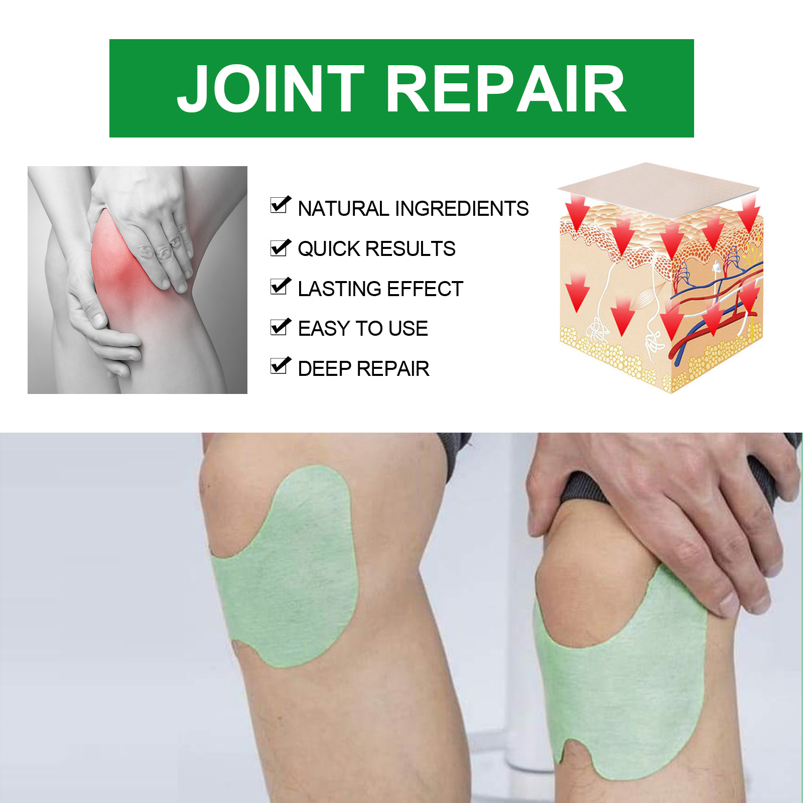 Mugwort Knee Patch Joint Care For Knee Elbow Shoulder Daily External Use Comfort Patch