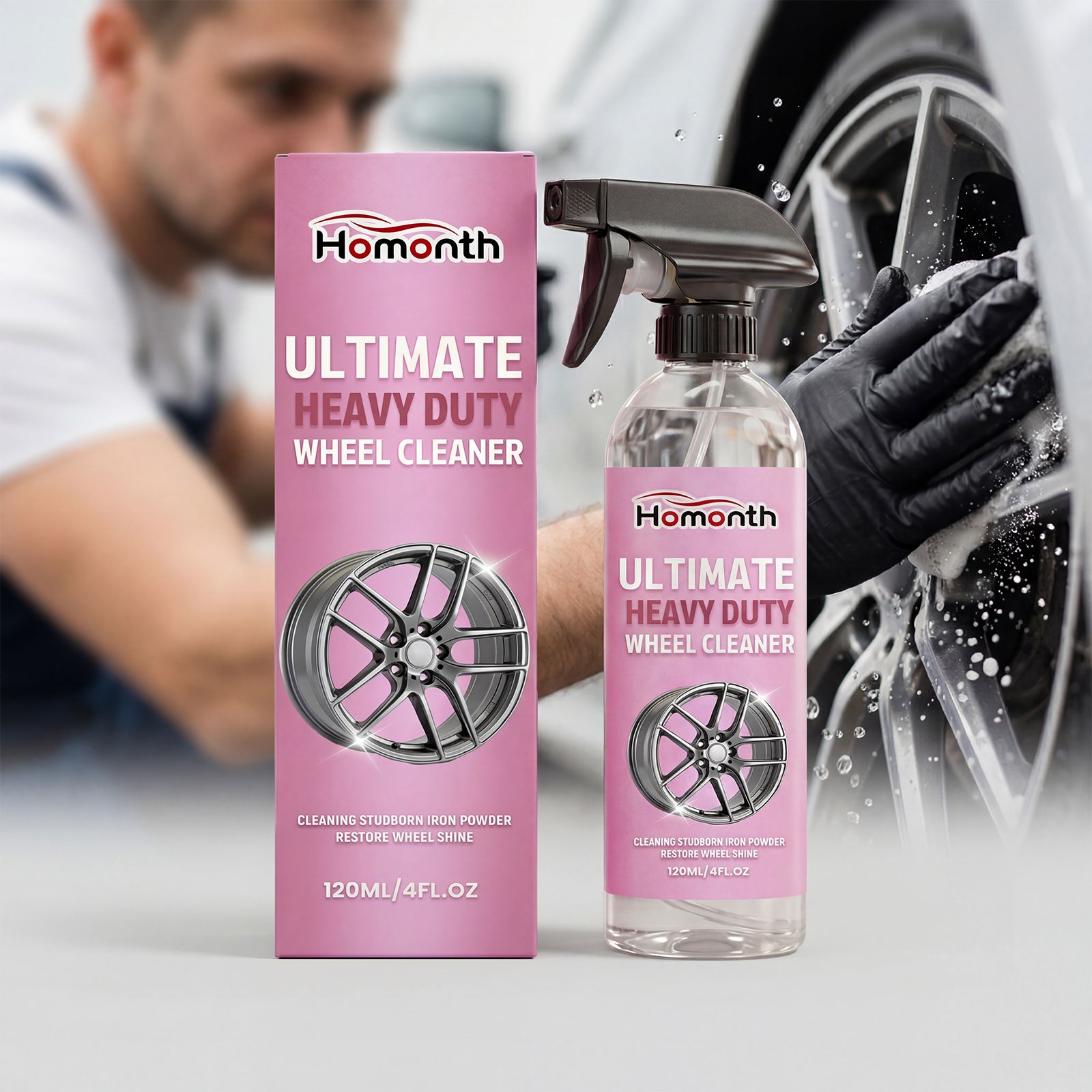 Wheel Cleaner Spray For Car Rims Brake Dust And Iron Stain Removal
