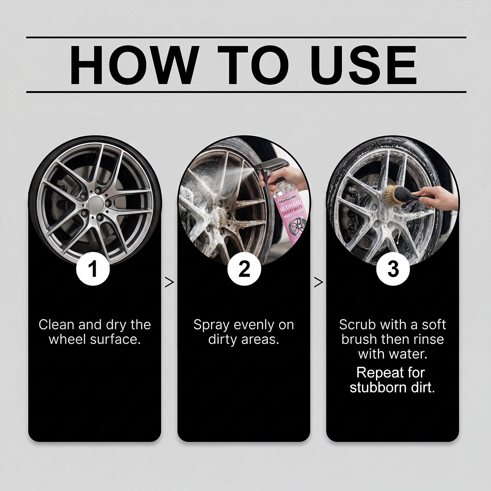 Wheel Cleaner Spray For Car Rims Brake Dust And Iron Stain Removal