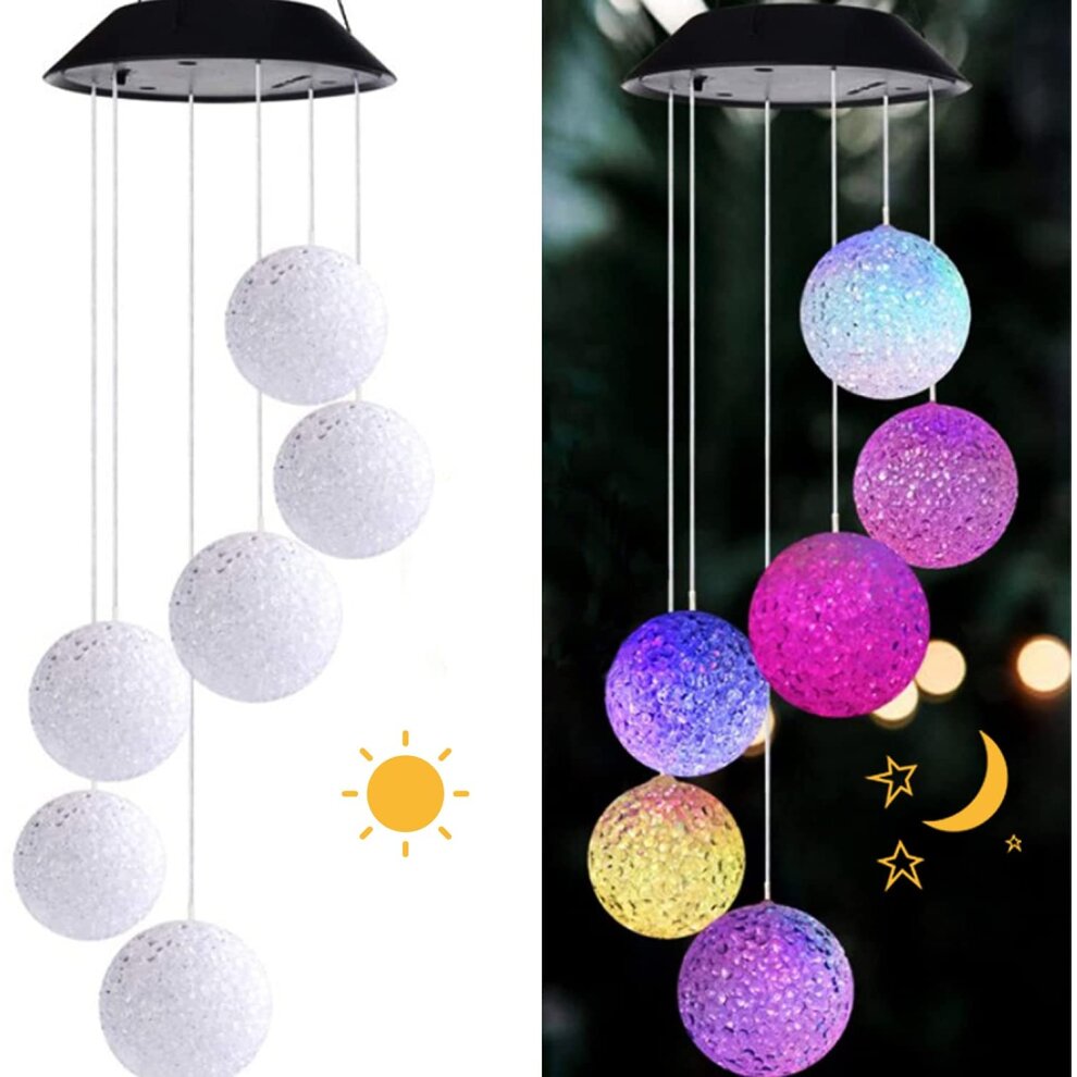 Outdoor Solar Wind Chimes Color Changing LED Lights