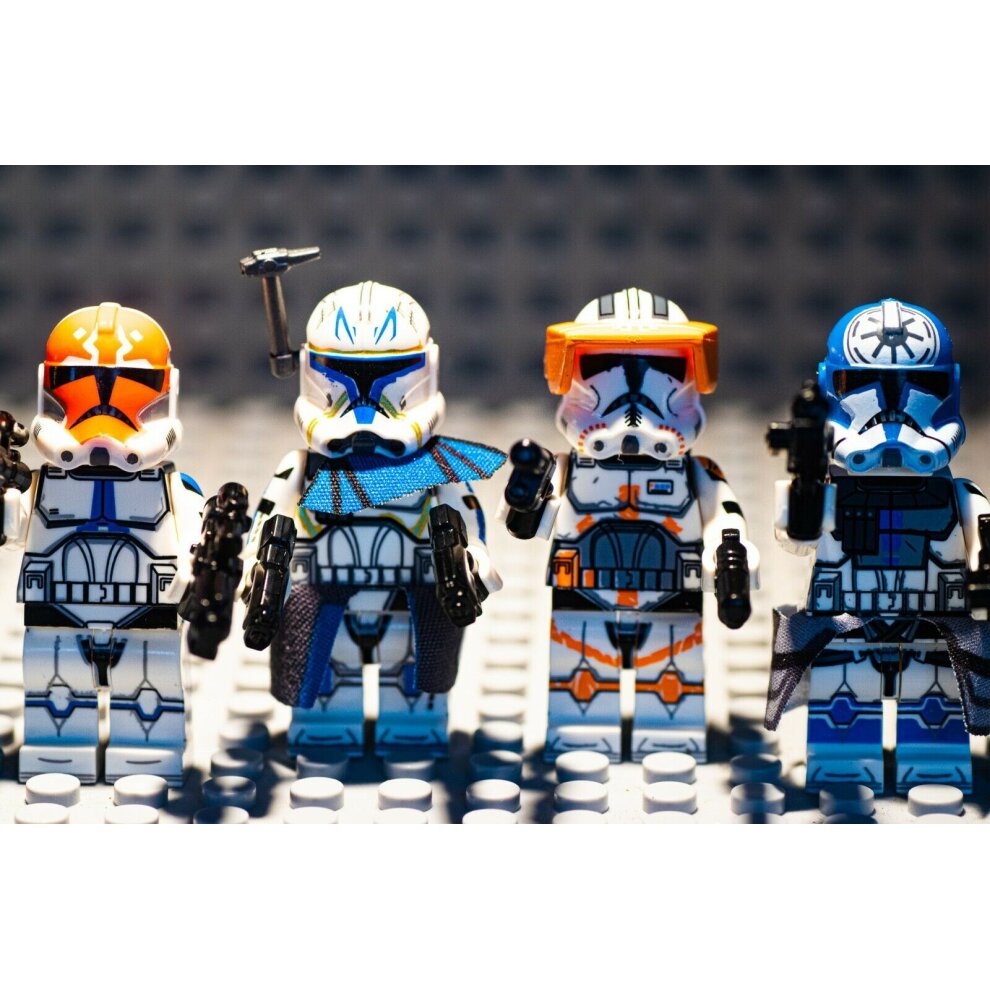 4PCS Star Wars Clone Trooper Cody Rex Commander Fit Lego Minifigures