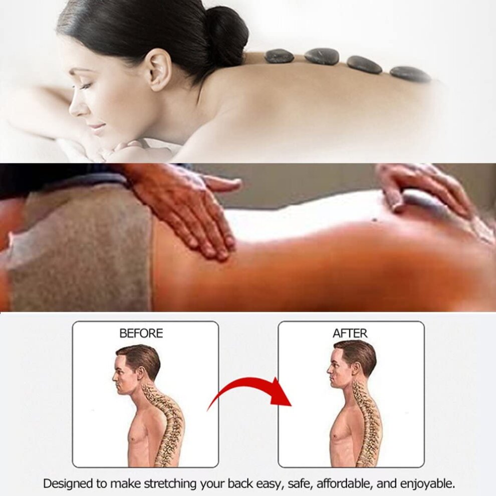Back Stretcher Posture Massager for Back Relaxation Pain Relief, Back Massager Magic Stretcher Fitness Stretch Equipment Lumbar Support Relaxation 3 Levels Adjustable Back Stretching Spine Deck Posture Massager