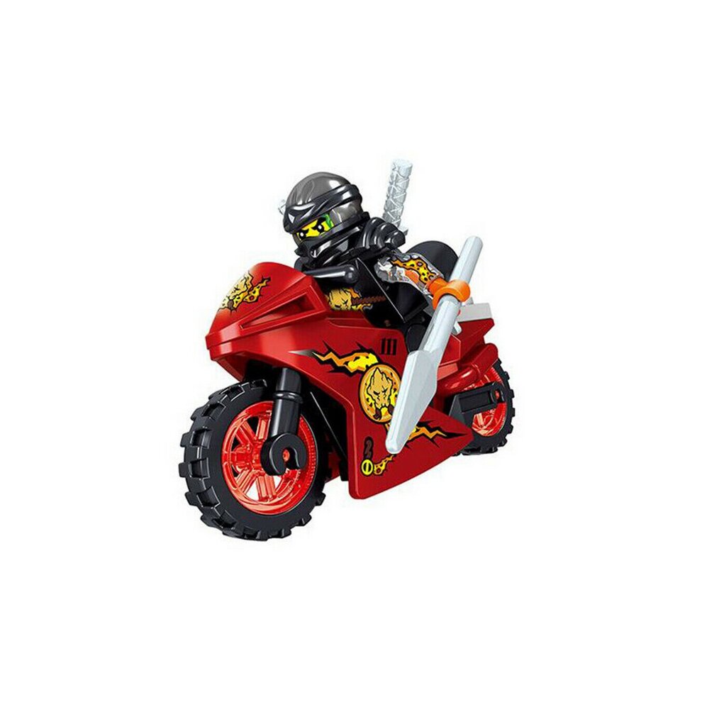 8Pcs Ninjago Motorcycle Minifigures Ninja Mini Figures Fits Blocks Toy