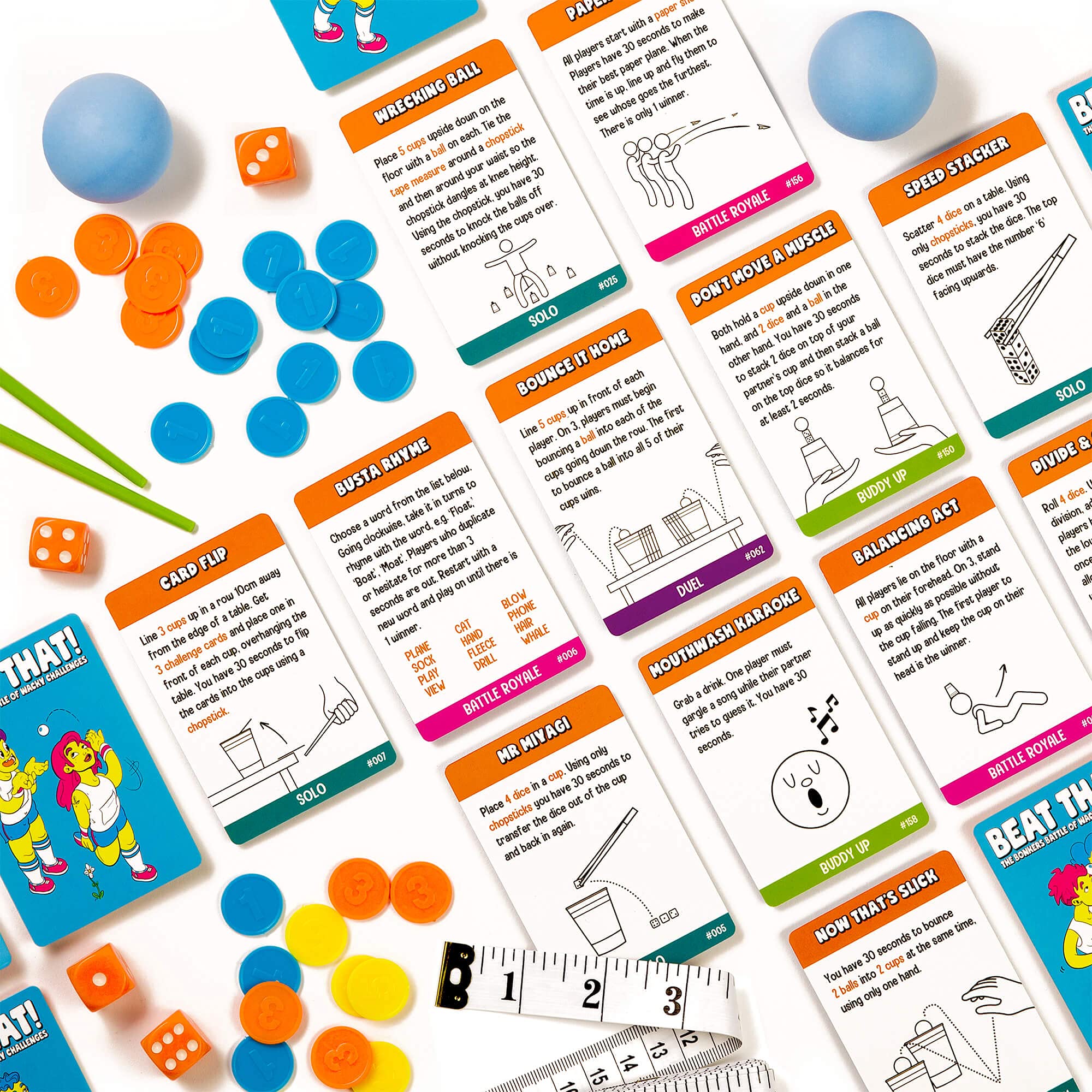 Family Party Game Beat That The Bonkers Battle of Wacky Challenges Board Games Fun Festive Party Cards for Kids and Adults Perfect Christmas Stocking Fillers