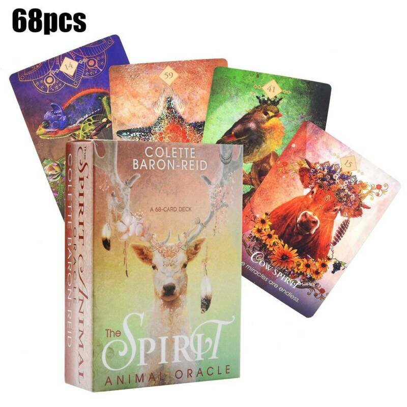 Tarot Cards The Spirit Animal Oracle Home Family Party Playing A 68 Card Deck and Guidebook English Cards Gift