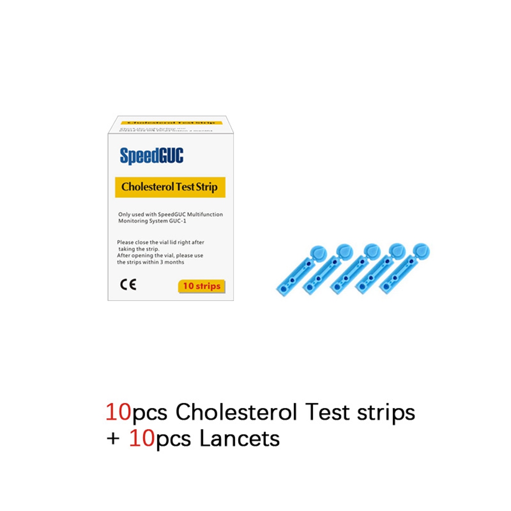 (3in1 meter 1pcs) 3in1 Multifunction Cholesterol Uric acid Blood Glucose Meter Glucometer Kit Diabetes Gout Tester Blood Sugar Monitor Test Strips Christmas Gift