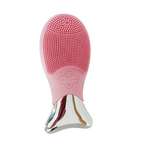 (Pink) Facial Cleansing Brush Silicone Facial Cleanser Home Multi-functional Beauty Instrument Pore Dirt Erasing