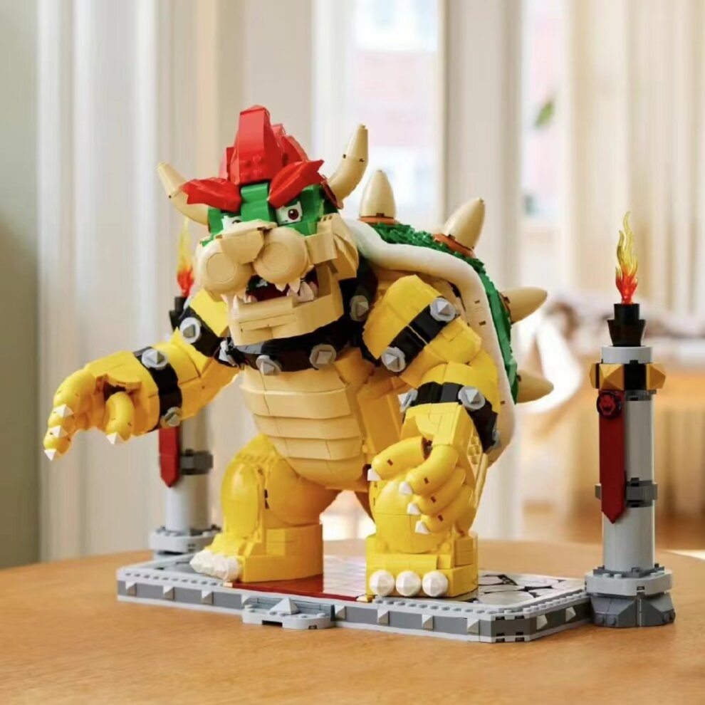 Super Mario The Mighty Bowser 3D Model Building Kit Collectible Character Figure Gift for Adults and Teens Compatible with Lego 71411 Building Blocks Kit
