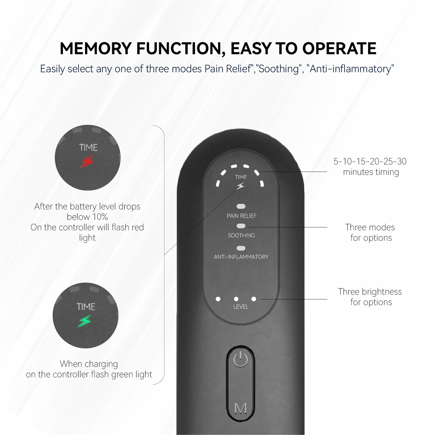 (Grey) LED Red Light Near Infrared Therapy Mask LED Light Machine Honeycomb Matrix Anti-scalding Light Source Wireless