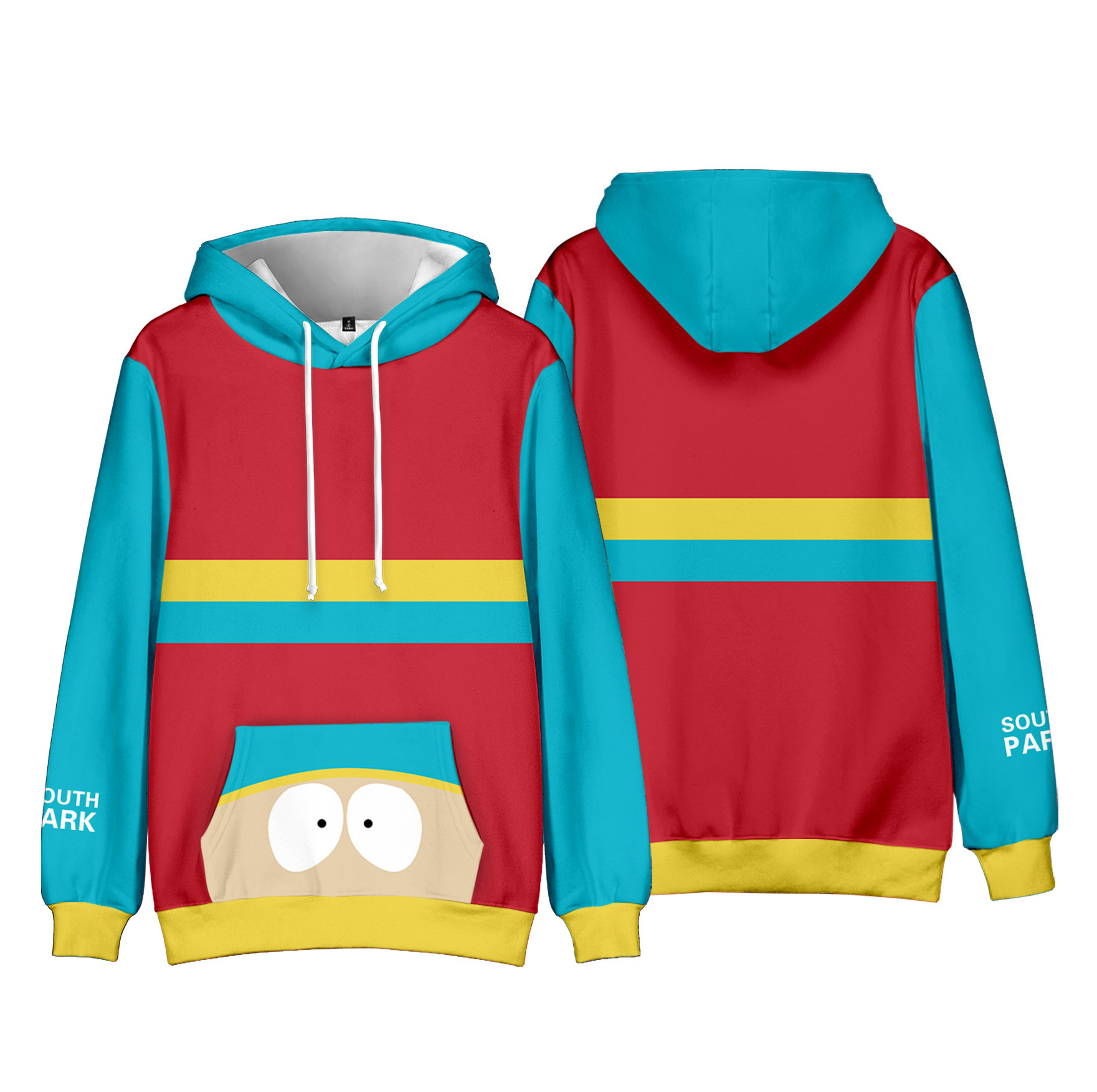 (Kids~100 cm) South Park Hoodie Hoodie Sweatshirt Casual Pullover with Hood for Adults and Children Plus Size