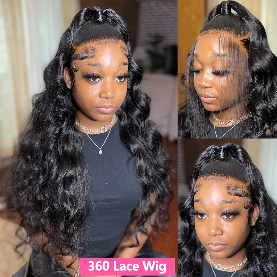 (5x5 HD 18inches) HD Transparent 13x4 13x6 Body Wave Lace Front Wig Pre Plucked 360 Lace Frontal Wig Human Hair Wigs For Women 5x5 Wig 200 Density