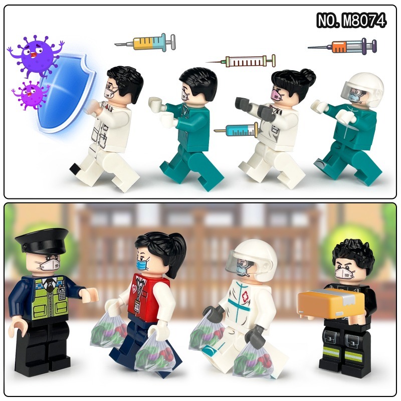 Medical Minifigures Rescue Center Assembled Toys Children Assembled Building Blocks Humanoid Dolls Children Gifts