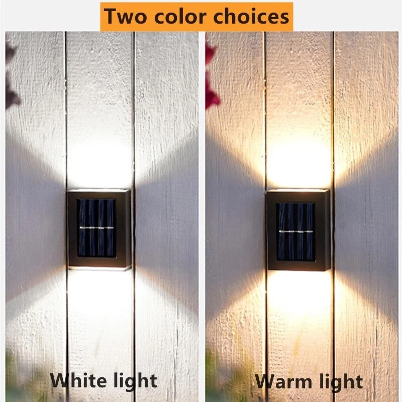 (Cool White) Smart Super Bright Solar Powered Door Fence Wall Lights LED Outdoor Garden Lamp