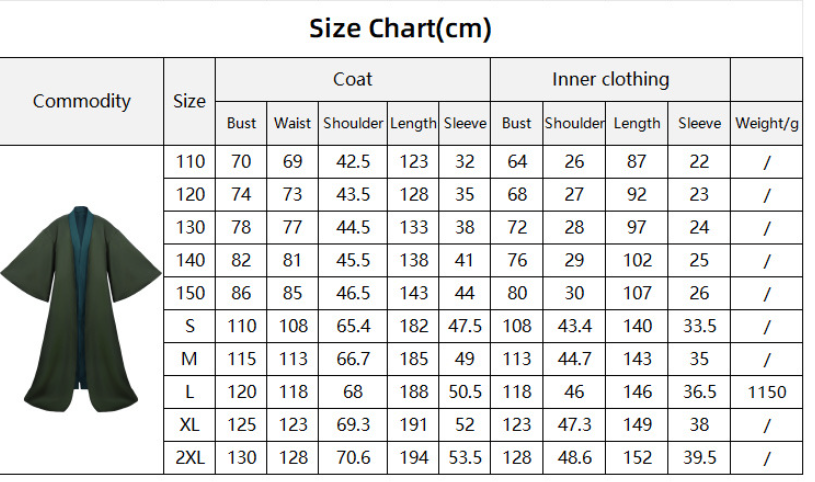 (130CM) Kids Wizard Robe Halloween Costume Harry Potter Voldemort Cosplay FDM Magic Cape for Stage Performance Roleplay
