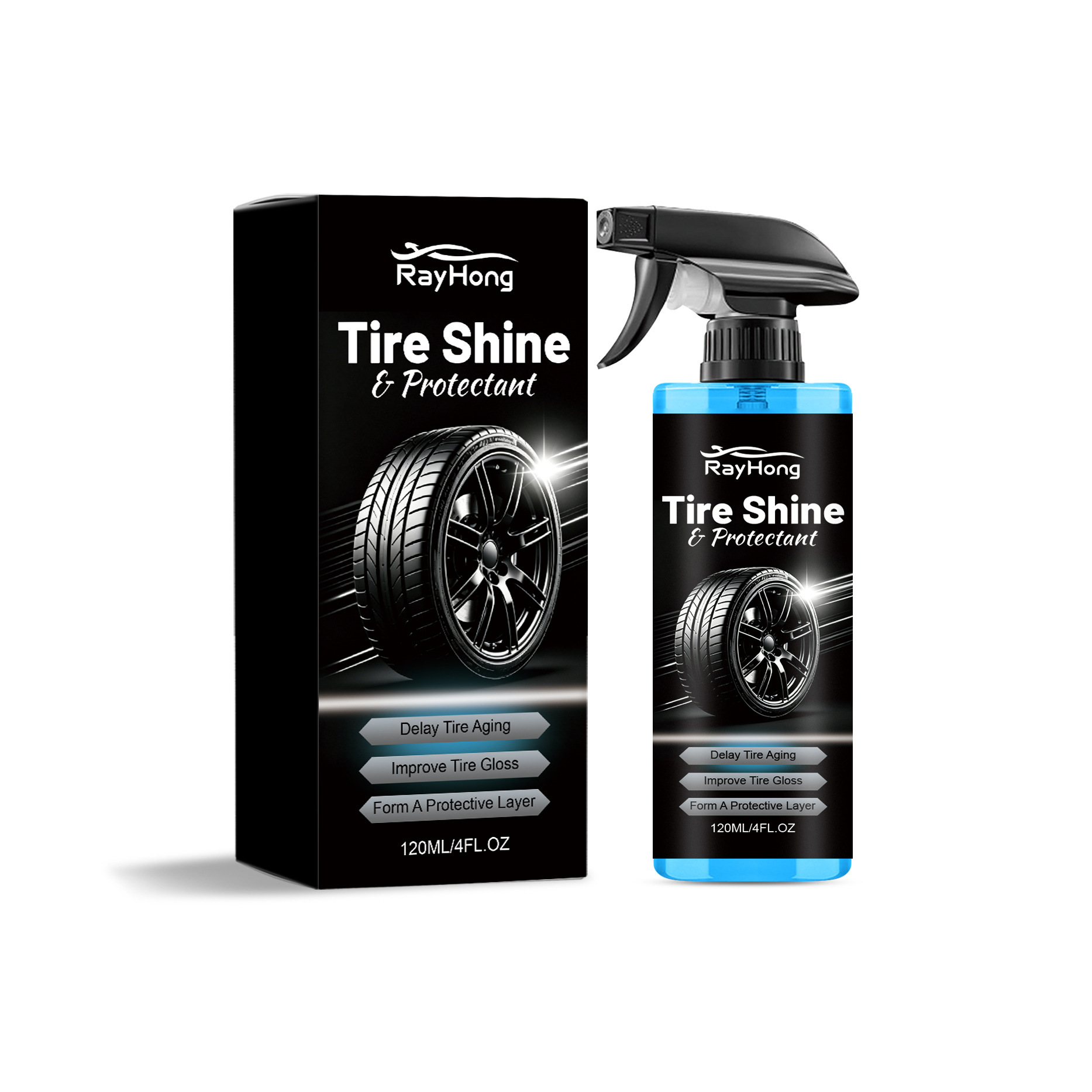 Tyre Shine Spray For Cleaning Polishing And Restoring Tyre Appearance Daily Care