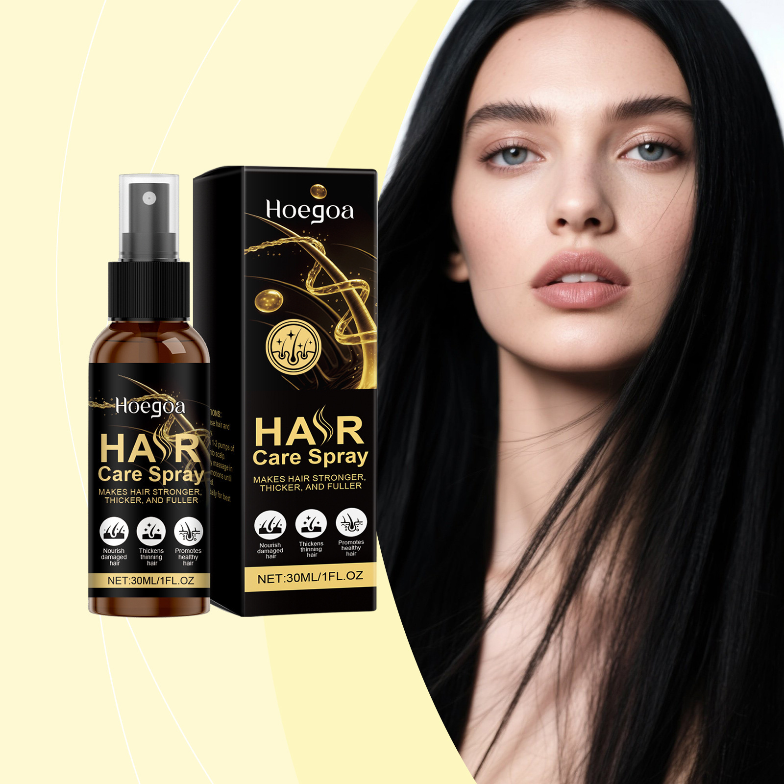 Hair Care Spray Gentle Nourishing Smoothing Natural Shine For Daily Hair Routine And Styling