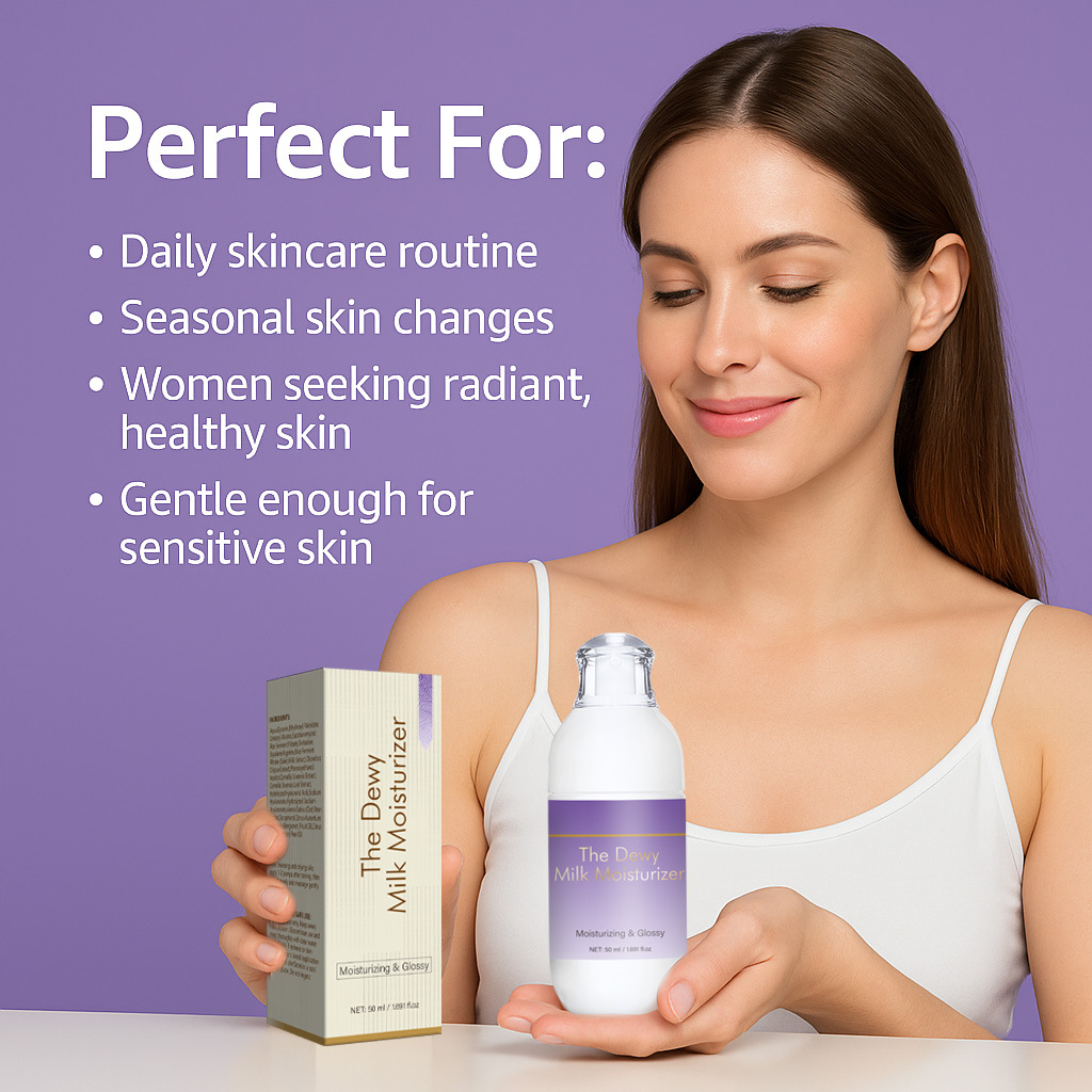 Dewy Milk Moisturizing Face Cream Deep Hydration Nourishing Skin Softening For Daily Skincare Routine 50ml