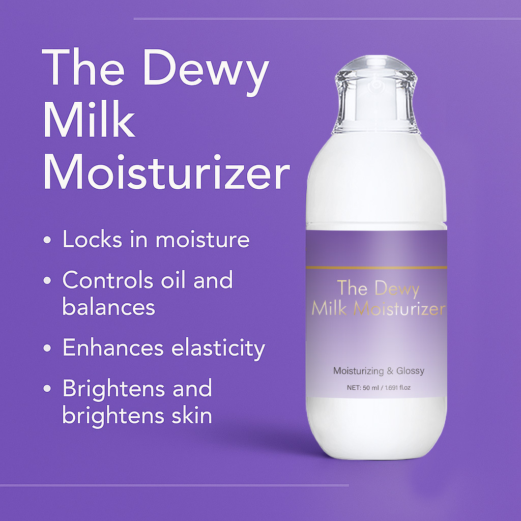 Dewy Milk Moisturizing Face Cream Deep Hydration Nourishing Skin Softening For Daily Skincare Routine 50ml