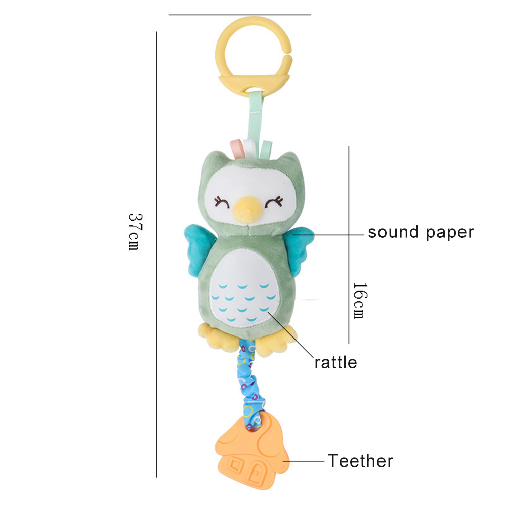 (lion) Newborn Soft Stuffed Animal Rattle Hand Grip Baby Toys Shaker Crinkle Squeaky Sensory Travel Accessories for Toddler Toy Gifts