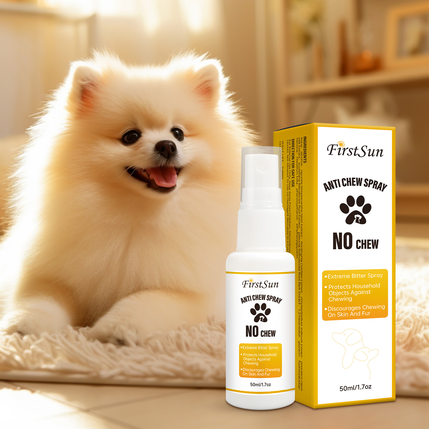 Pet Anti Chewing Spray Bitter Taste Deterrent For Dogs Cats Furniture Shoe Wire Protection Training Aid 50ml