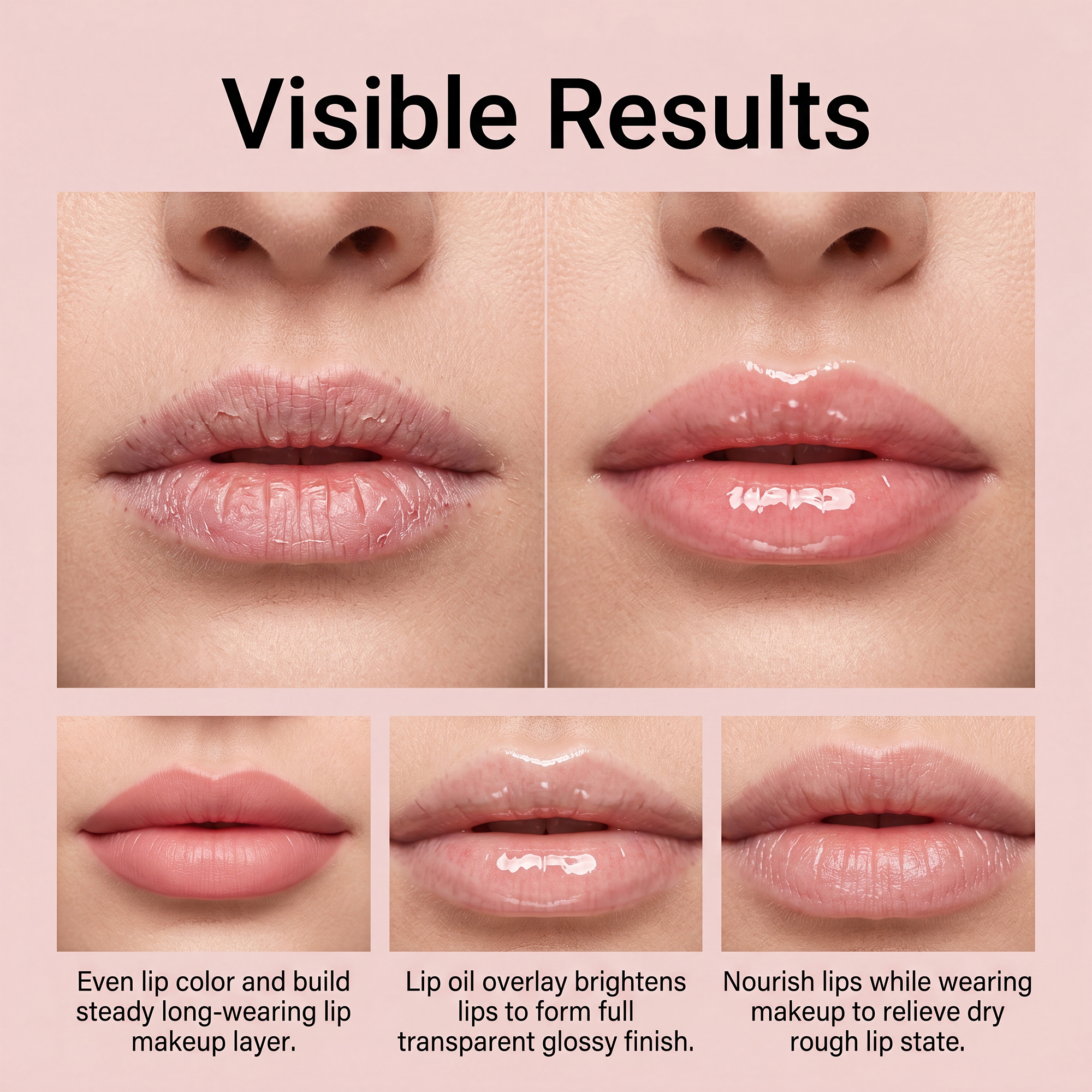 Two In One Longwear Gloss Lip Gloss Deep Pink Smooth Pigmented Hydrating Shine Transferproof Light Daily Versatile Makeup